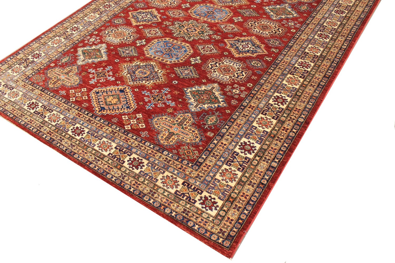 8x10 Kazak Hand Knotted Wool Area Rug - MR027819