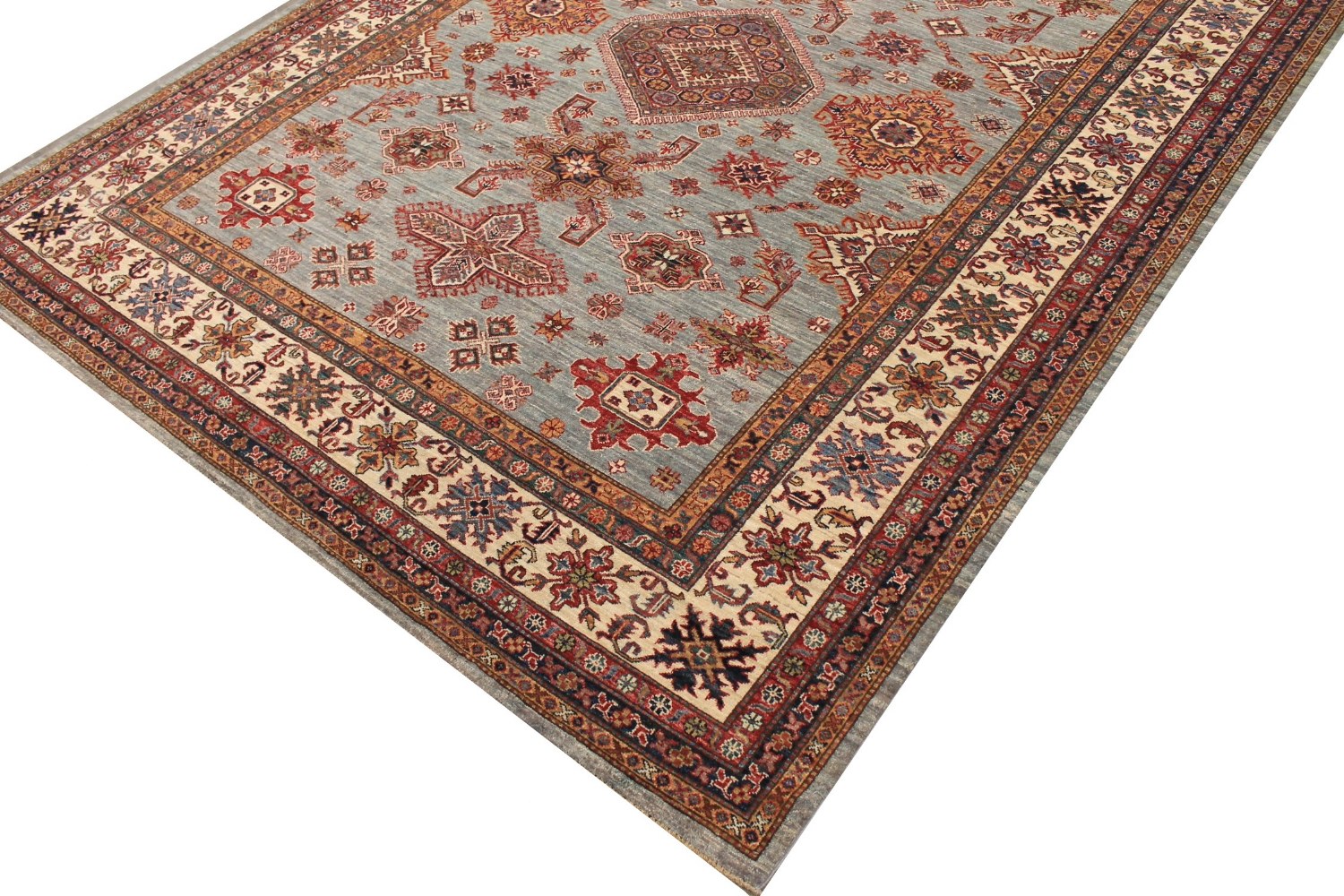 8x10 Kazak Hand Knotted Wool Area Rug - MR027820