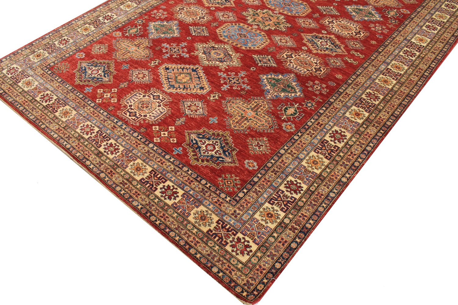 9x12 Kazak Hand Knotted Wool Area Rug - MR027822