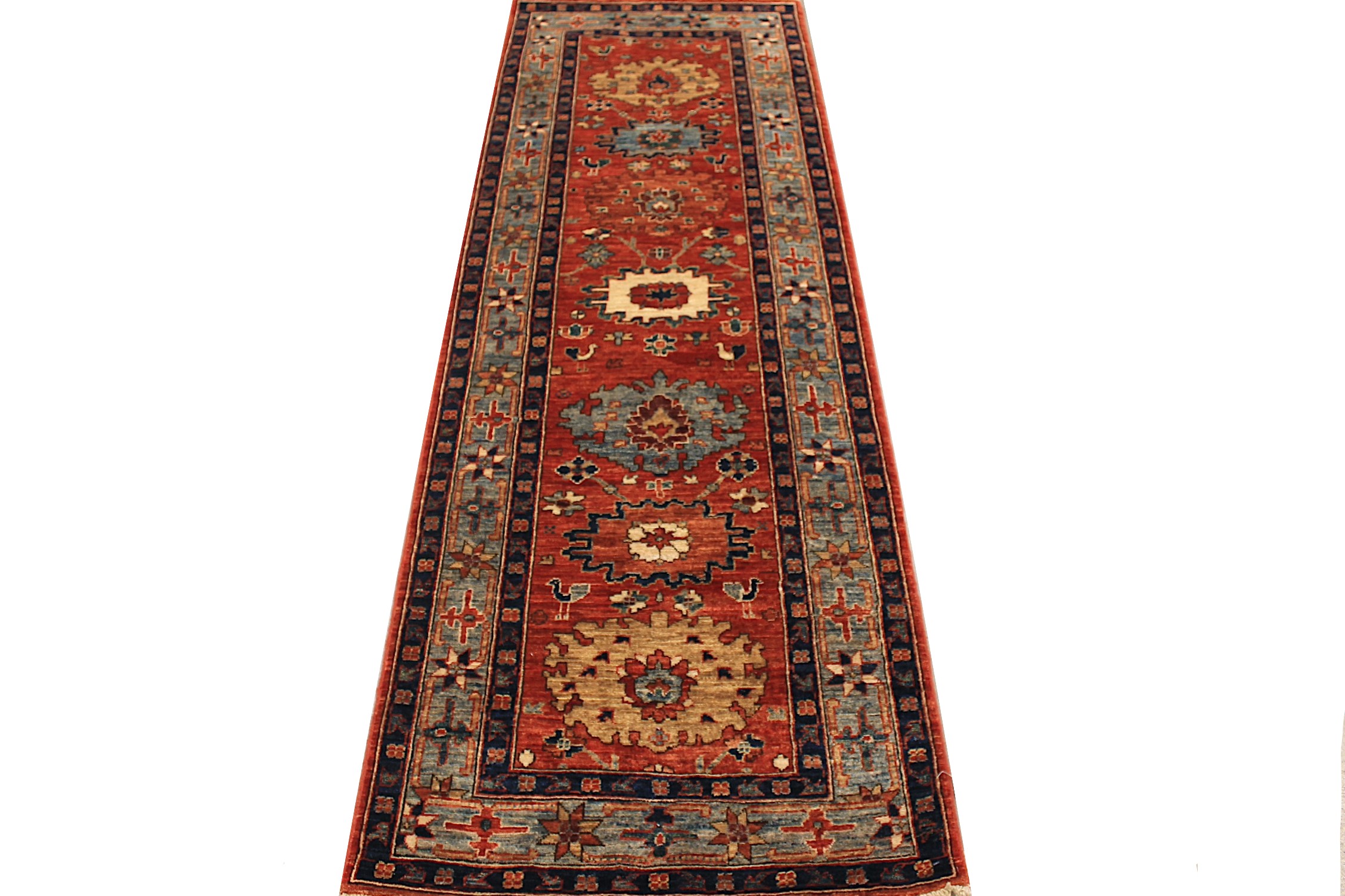8 ft. Runner Aryana & Antique Revivals Hand Knotted Wool Area Rug - MR027836