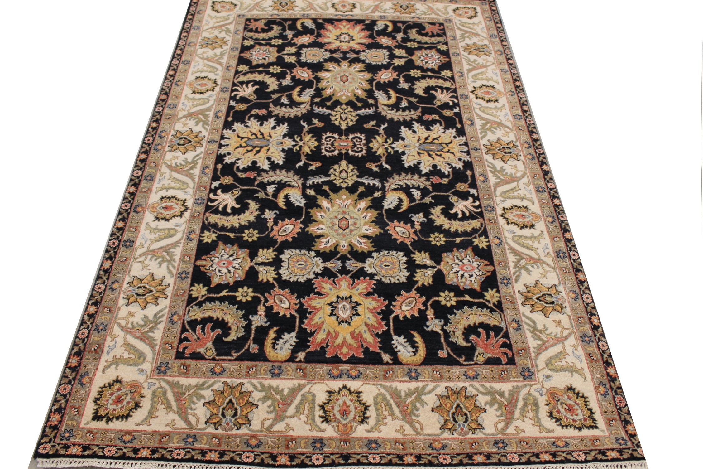 5x7/8 Traditional Hand Knotted Wool Area Rug - MR027848