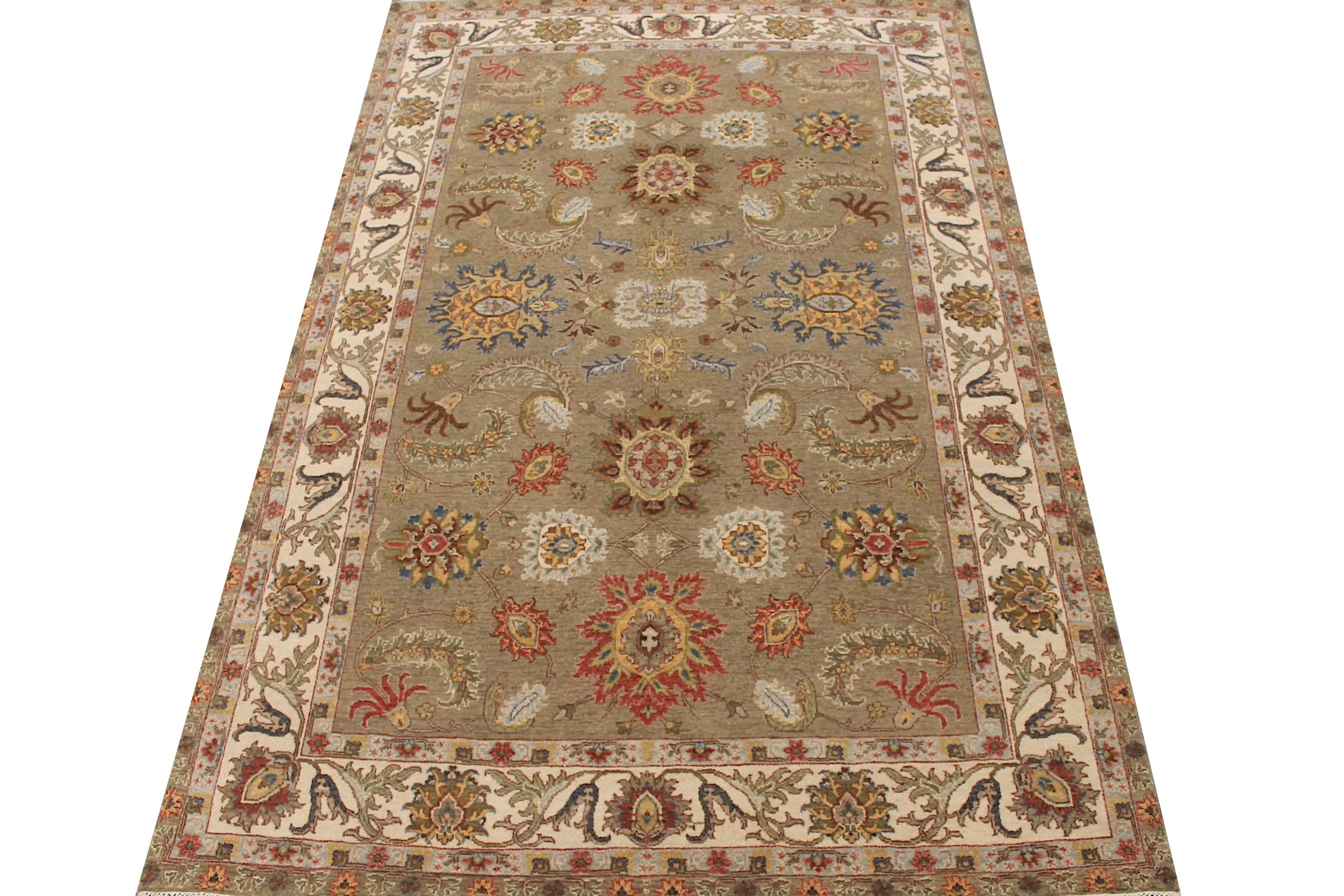 6x9 Traditional Hand Knotted Wool Area Rug - MR027849