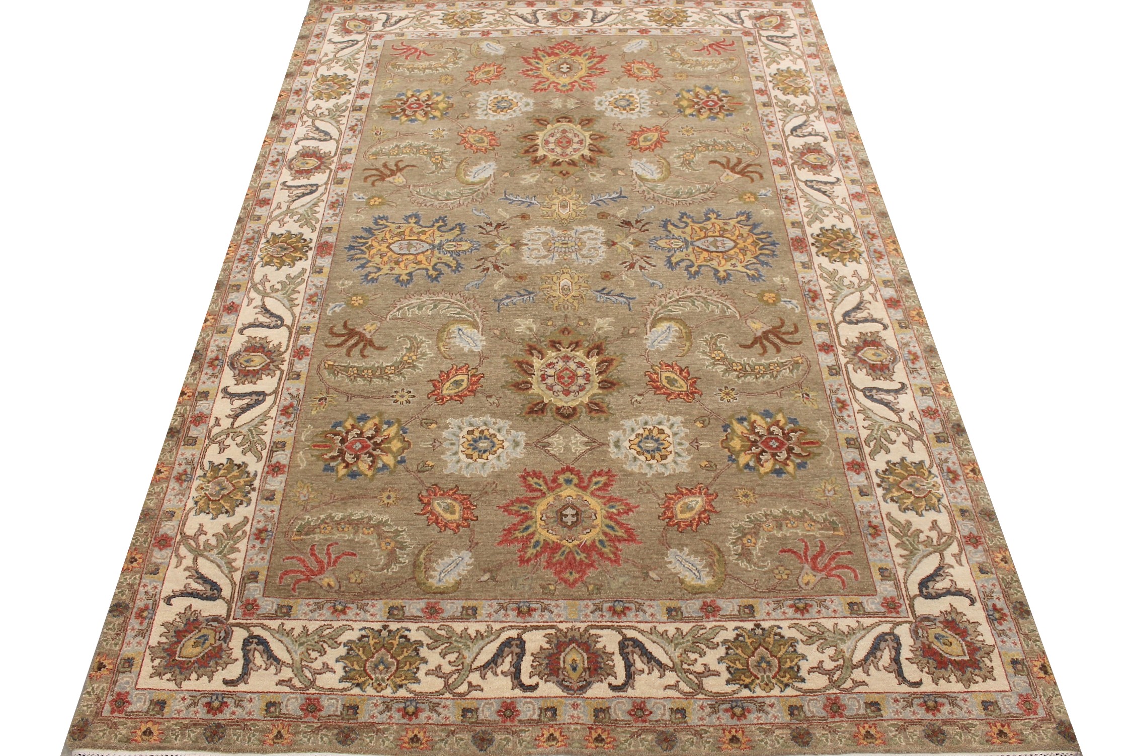 6x9 Traditional Hand Knotted Wool Area Rug - MR027849