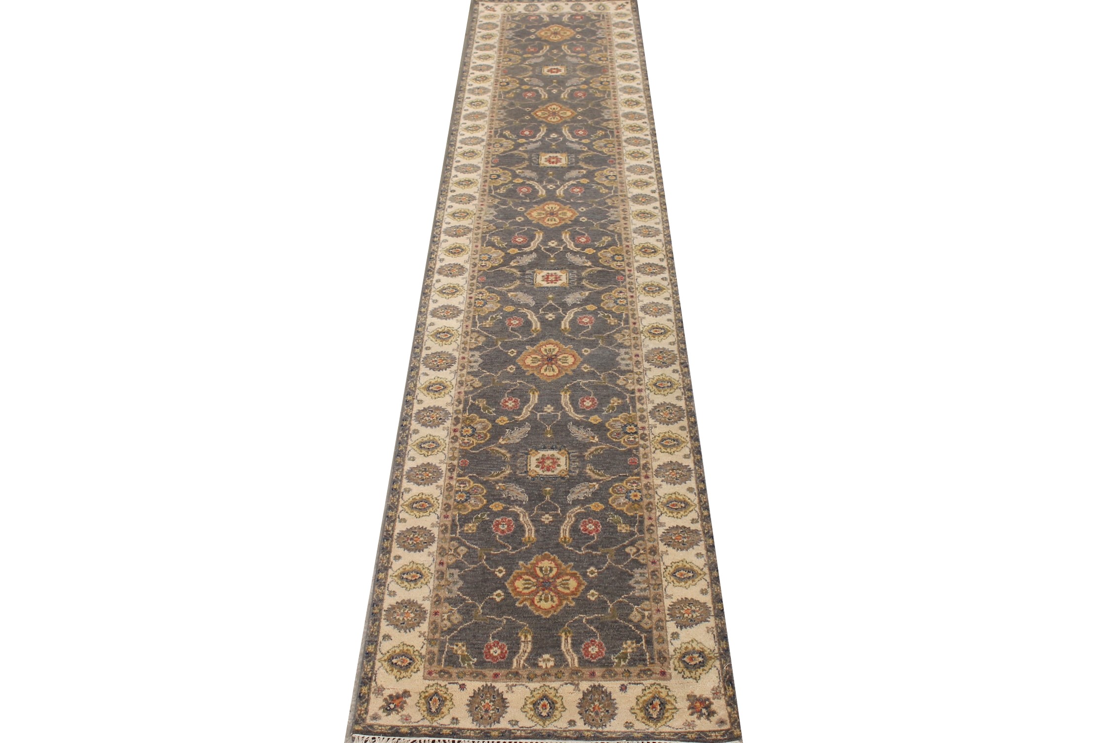 12 ft. Runner Traditional Hand Knotted Wool Area Rug - MR027853