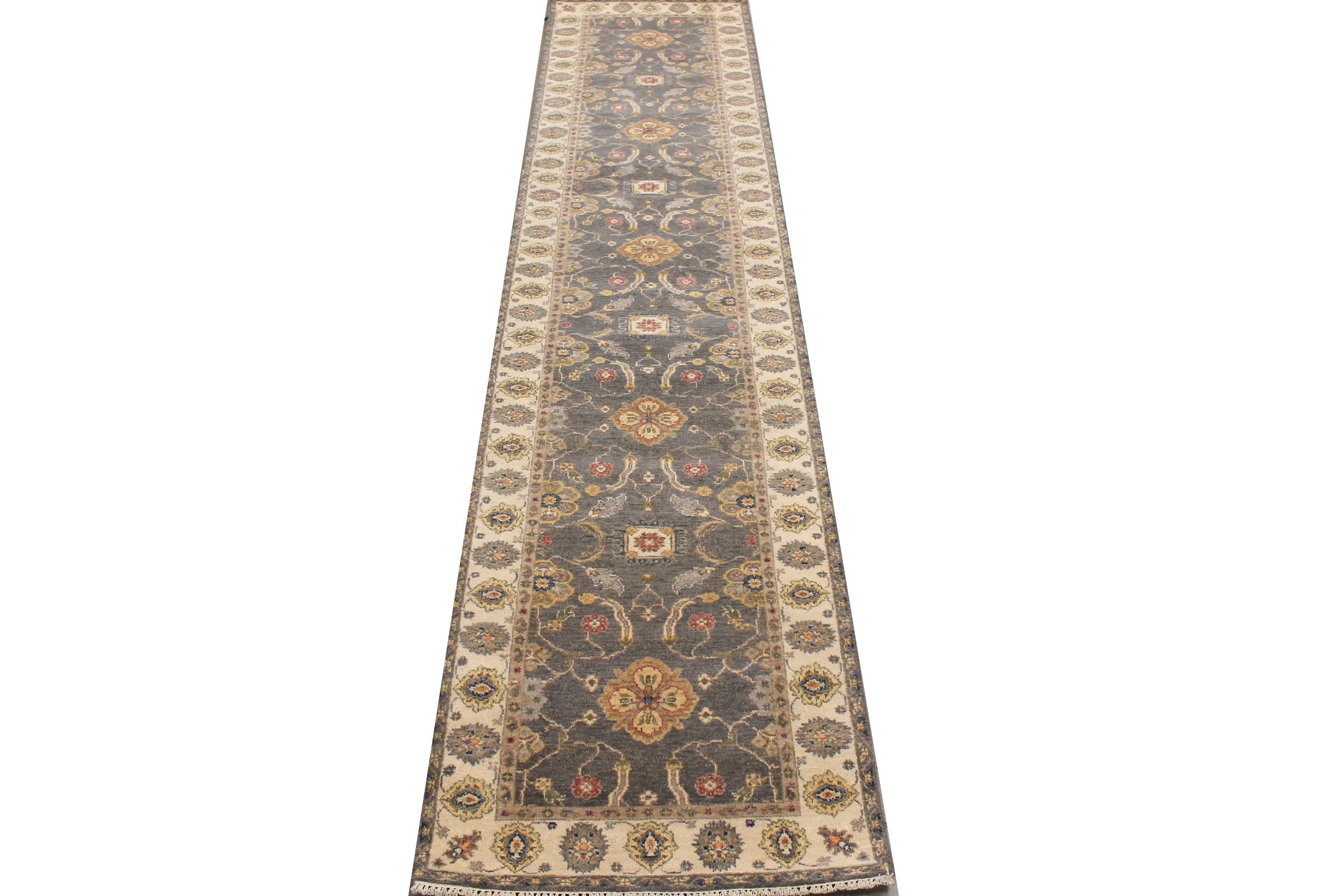 12 ft. Runner Traditional Hand Knotted Wool Area Rug - MR027853