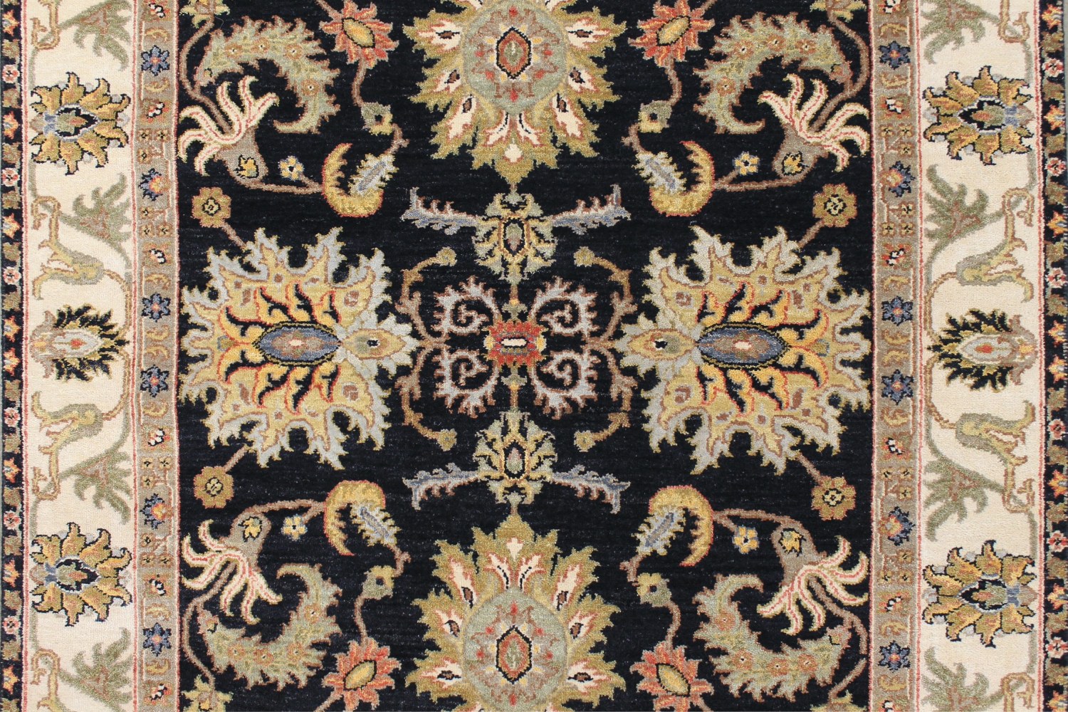 Wide Runner Traditional Hand Knotted Wool Area Rug - MR027863