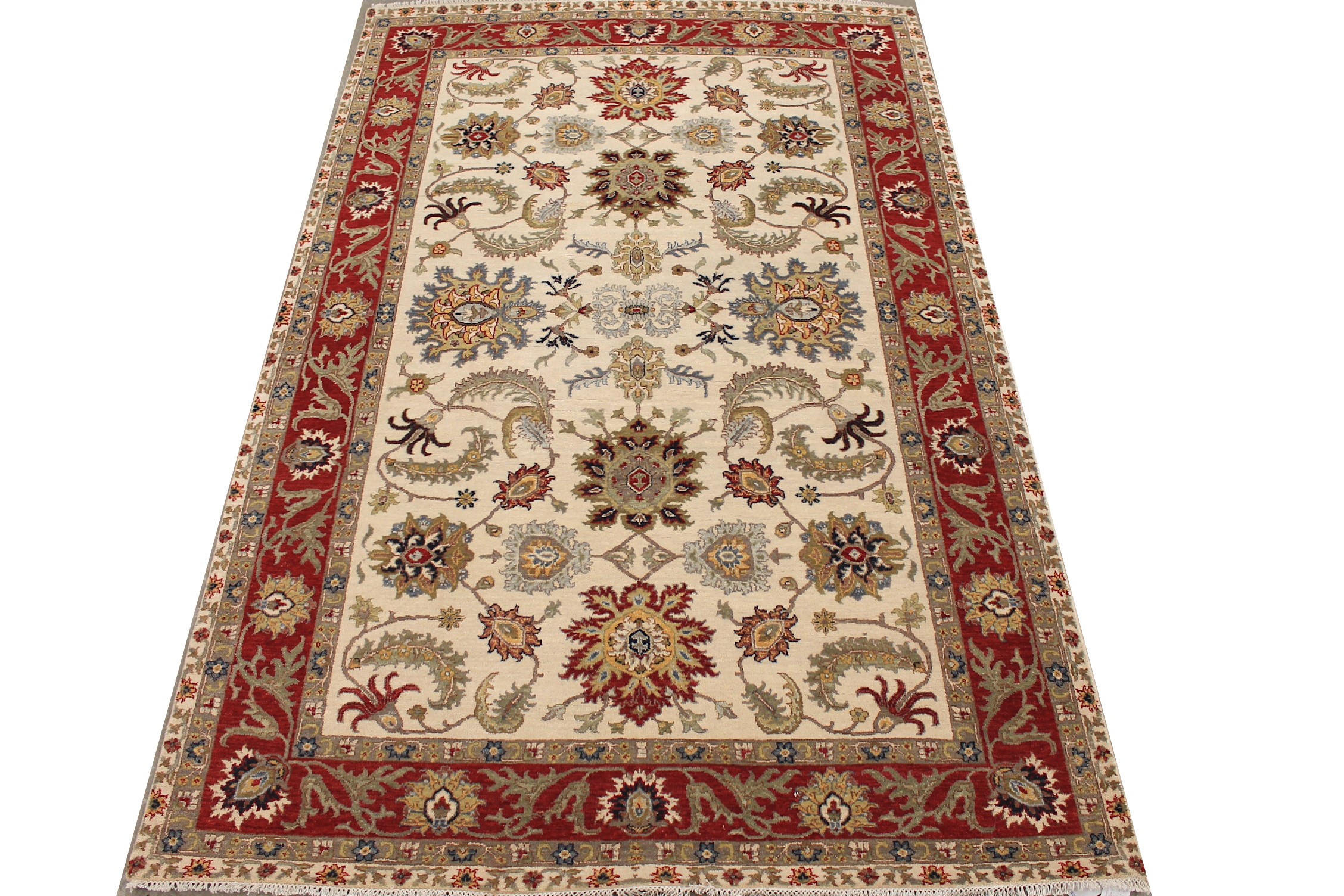 6x9 Traditional Hand Knotted Wool Area Rug - MR027866