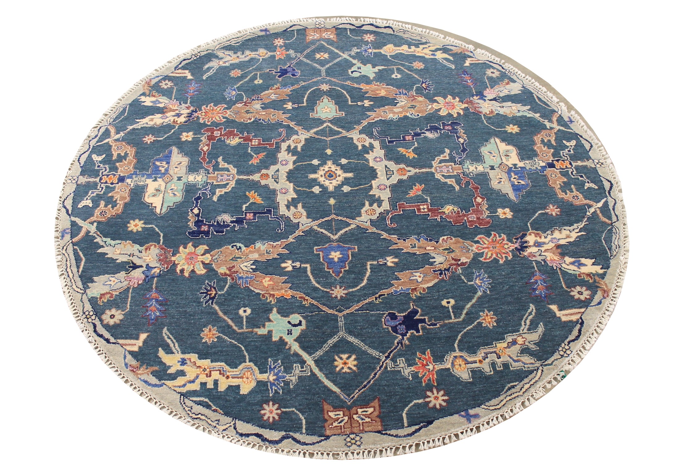 6 ft. - 7 ft. Round & Square Traditional Hand Knotted Wool Area Rug - MR027867