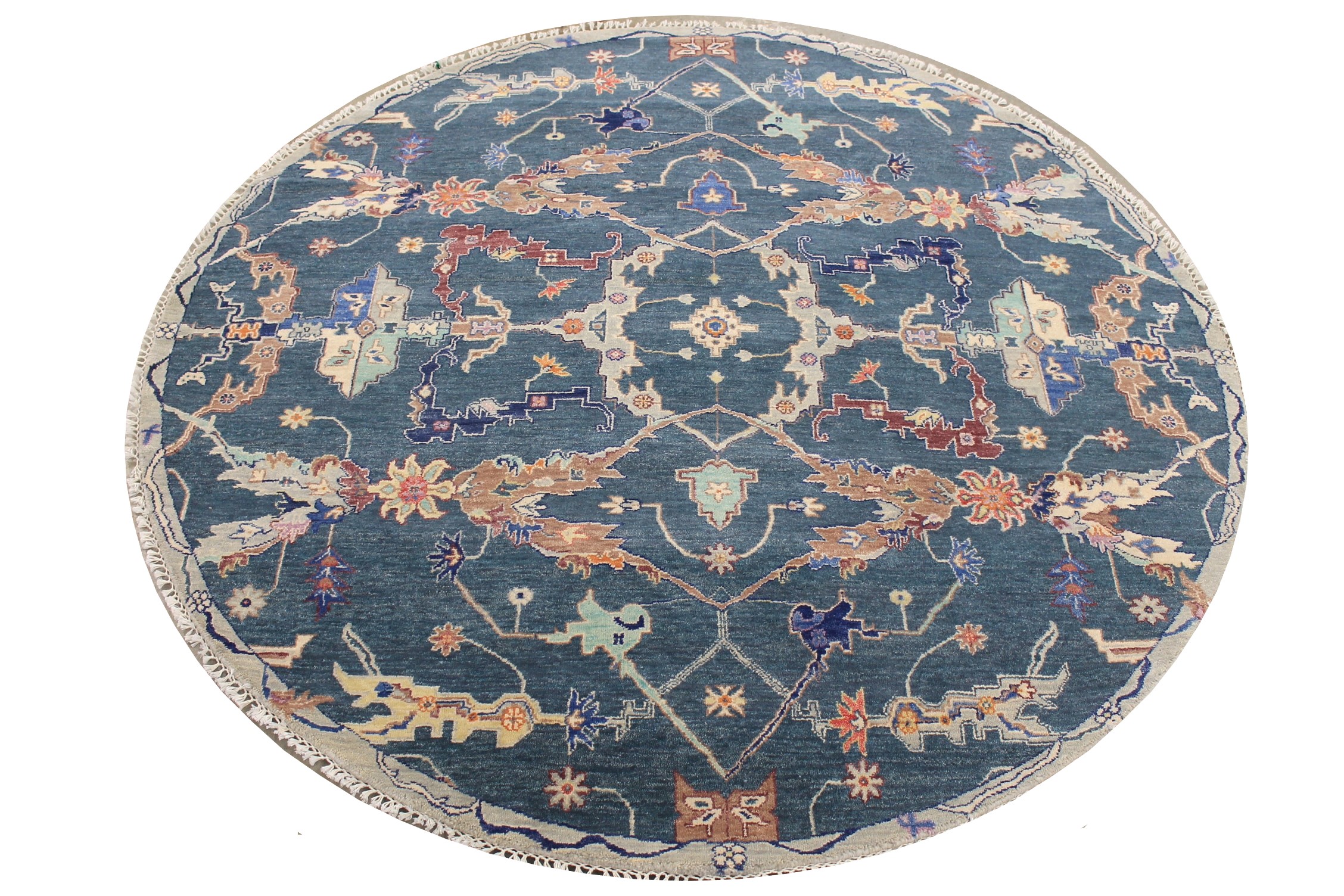 6 ft. - 7 ft. Round & Square Traditional Hand Knotted Wool Area Rug - MR027867