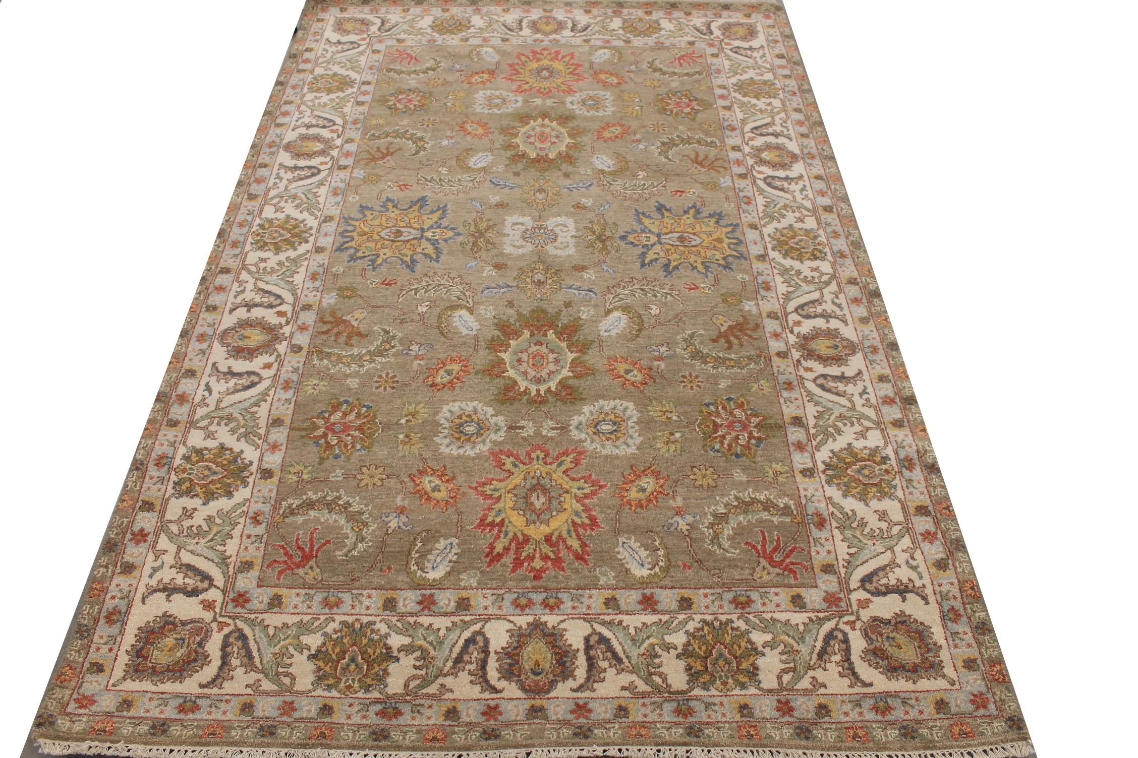 5x7/8 Traditional Hand Knotted Wool Area Rug - MR027868