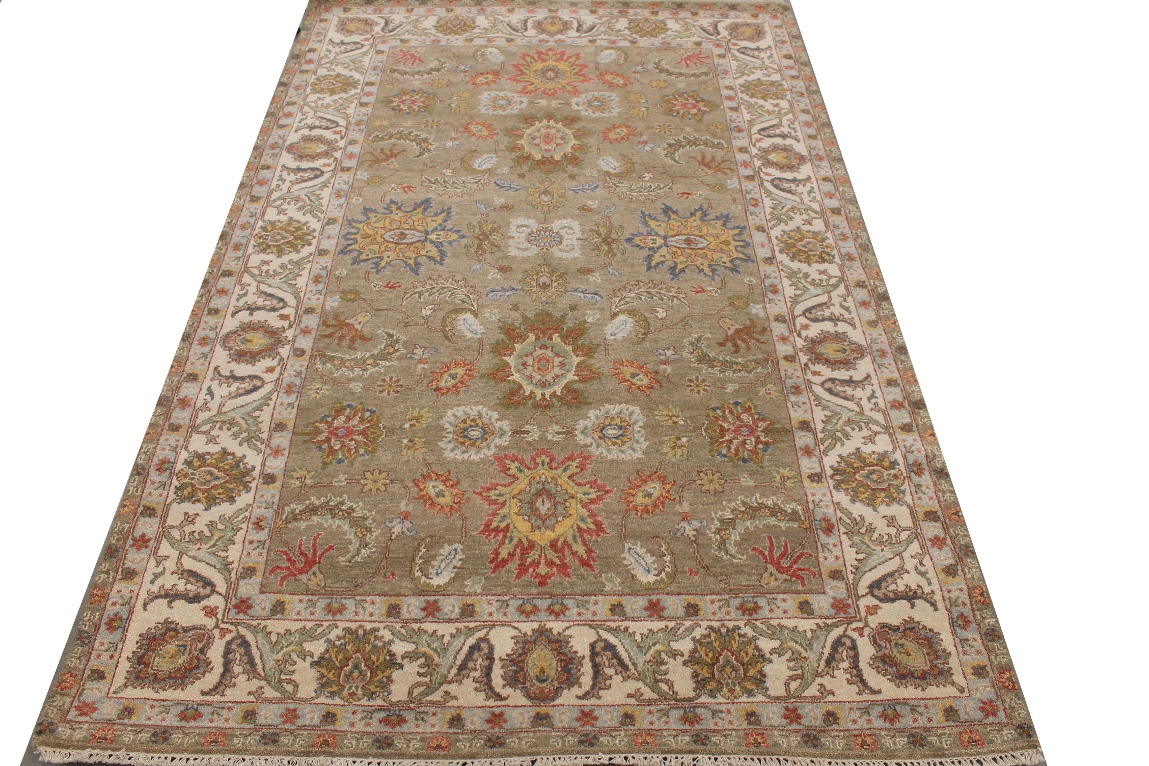 5x7/8 Traditional Hand Knotted Wool Area Rug - MR027868