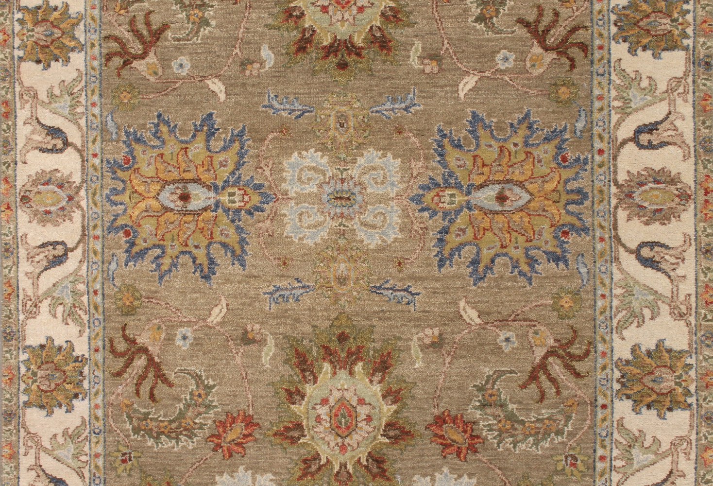Wide Runner Traditional Hand Knotted Wool Area Rug - MR027873