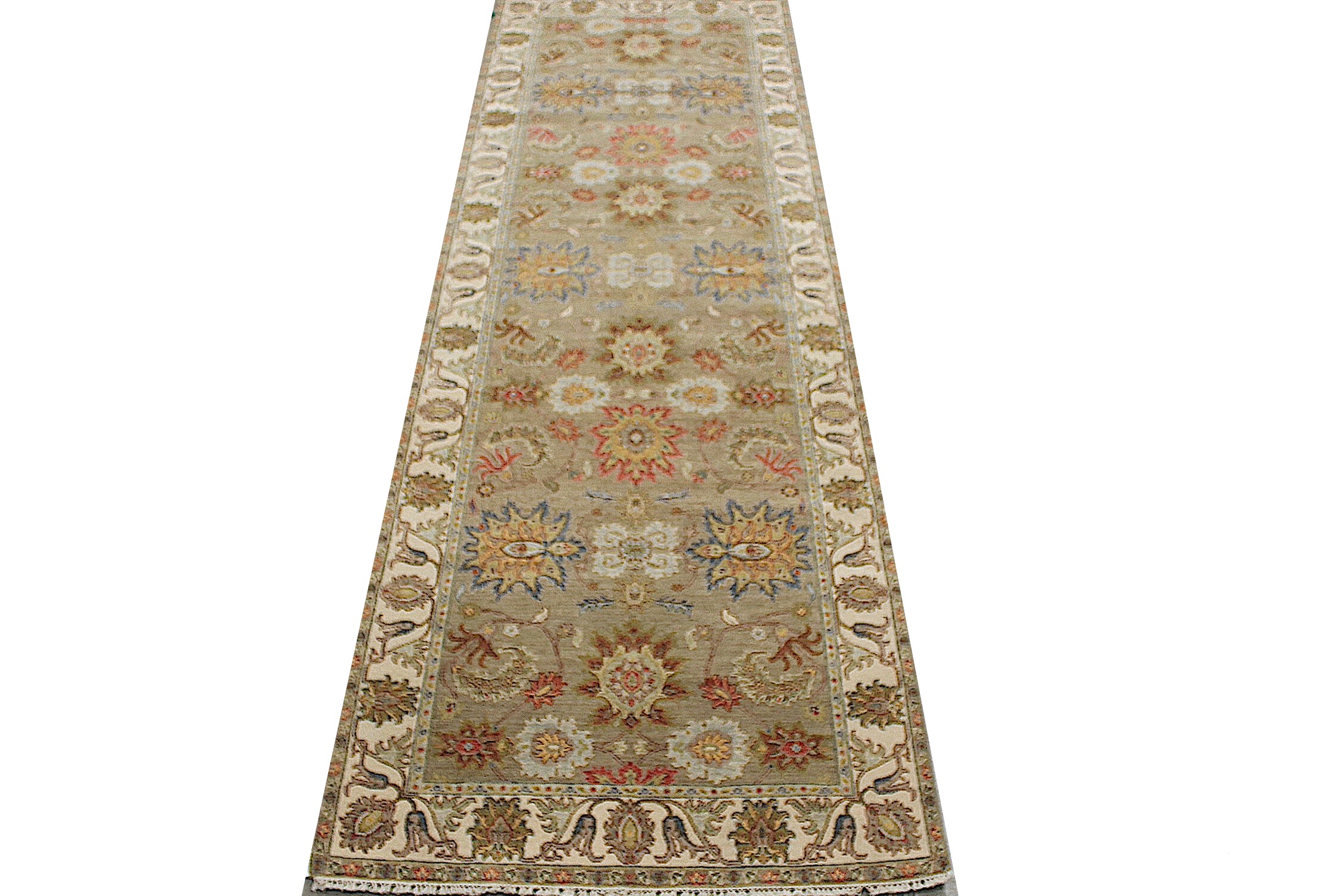 Wide Runner Traditional Hand Knotted Wool Area Rug - MR027873