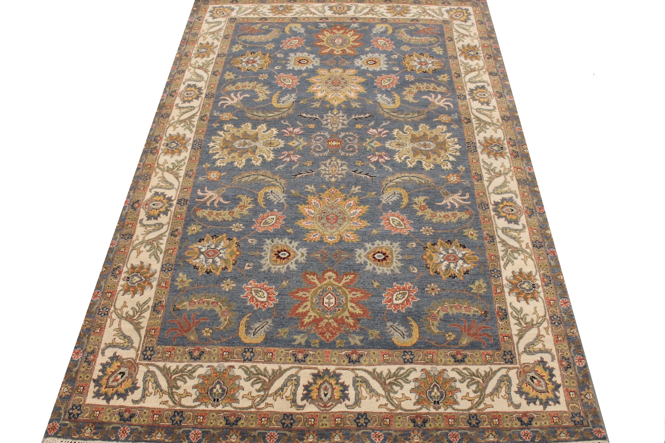 6x9 Traditional Hand Knotted Wool Area Rug - MR027878