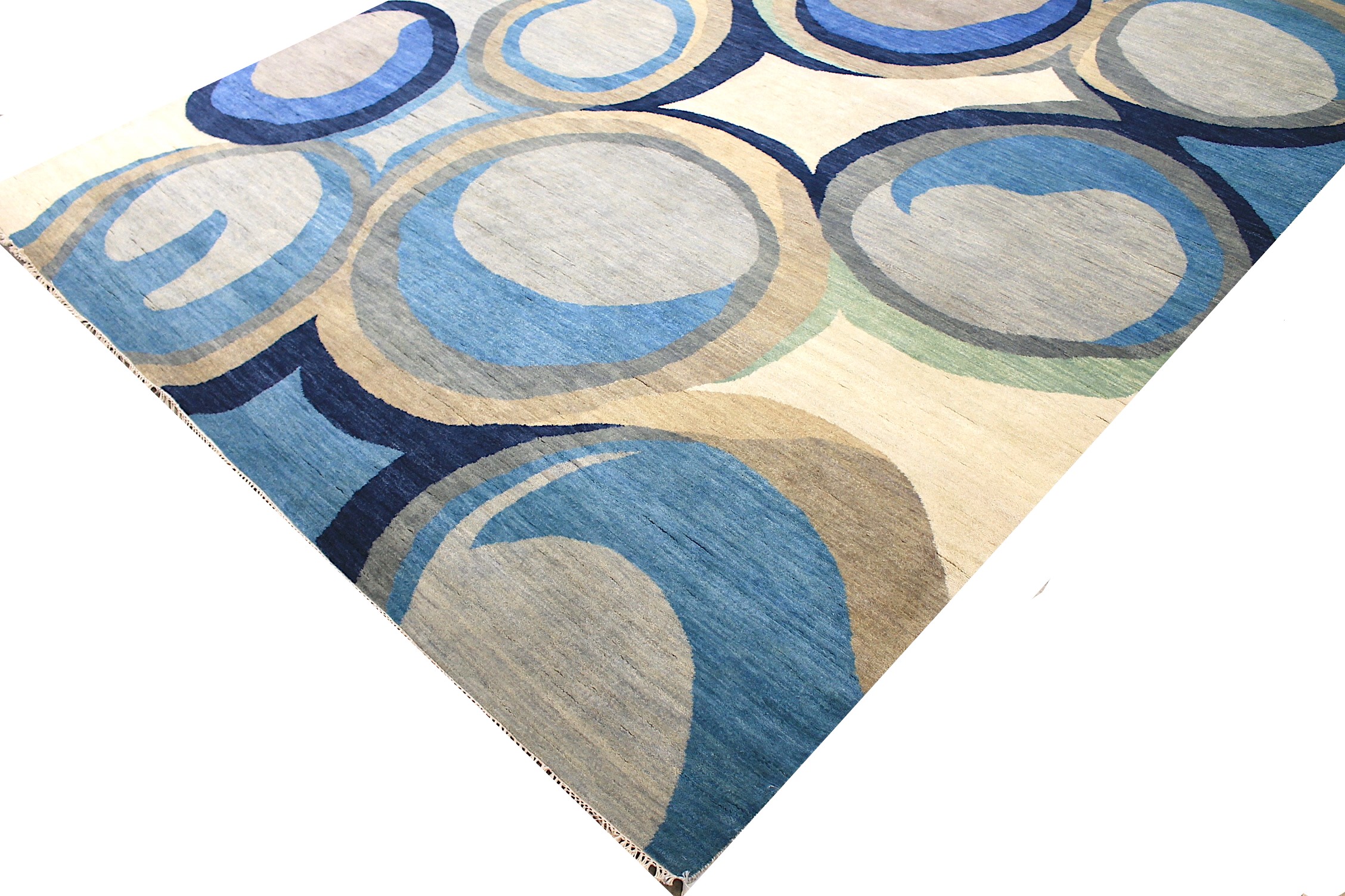 9x12 Modern Hand Knotted Wool Area Rug - MR027884