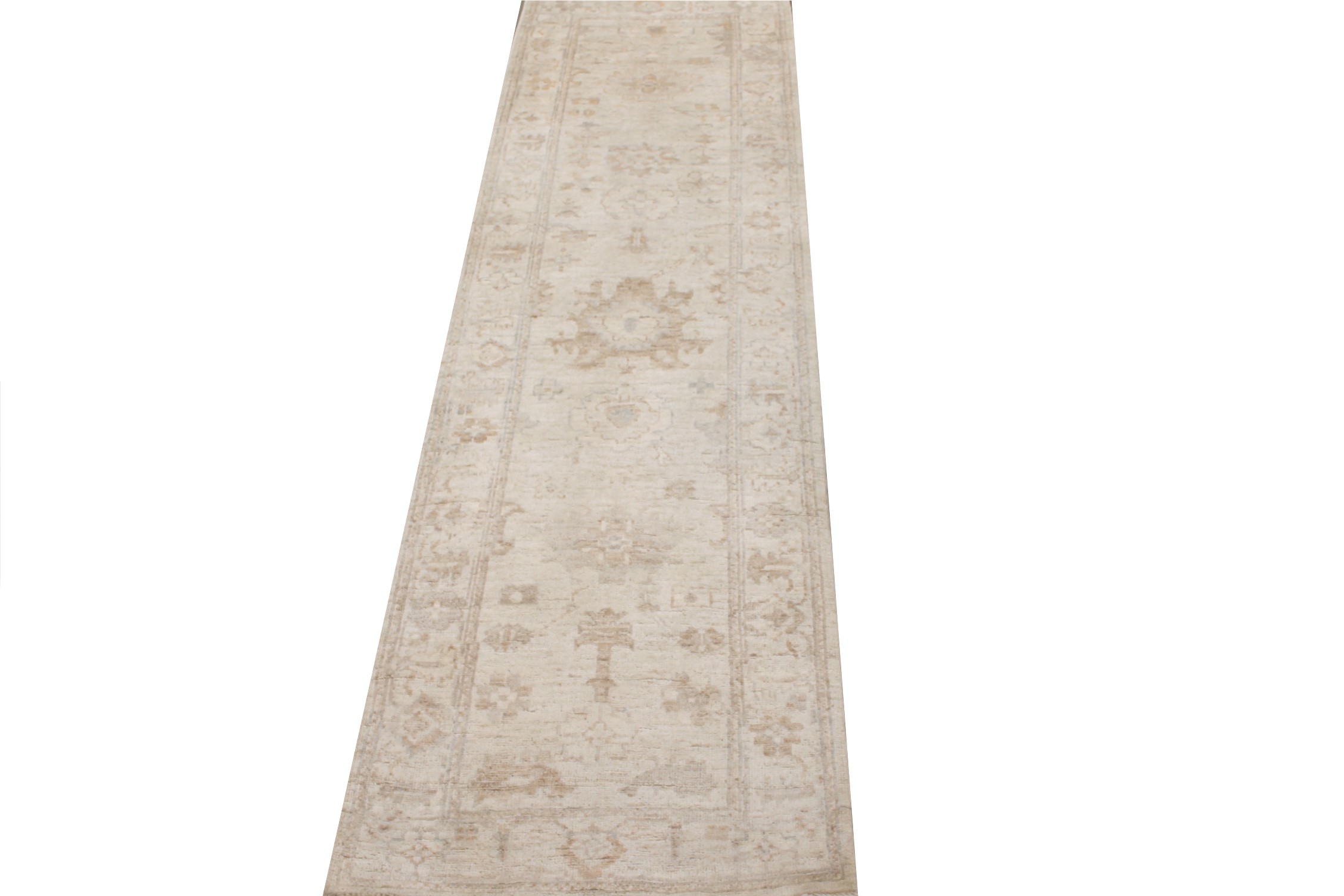 10 ft. Runner Oushak Hand Knotted Wool Area Rug - MR027907