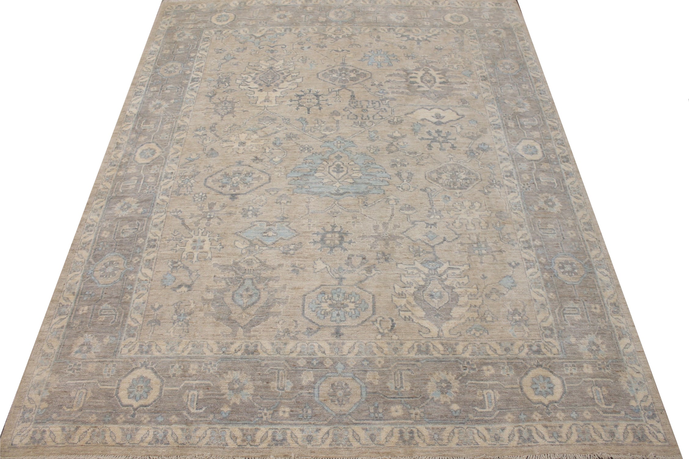 8x10 Oushak Hand Knotted Wool Area Rug - MR027917