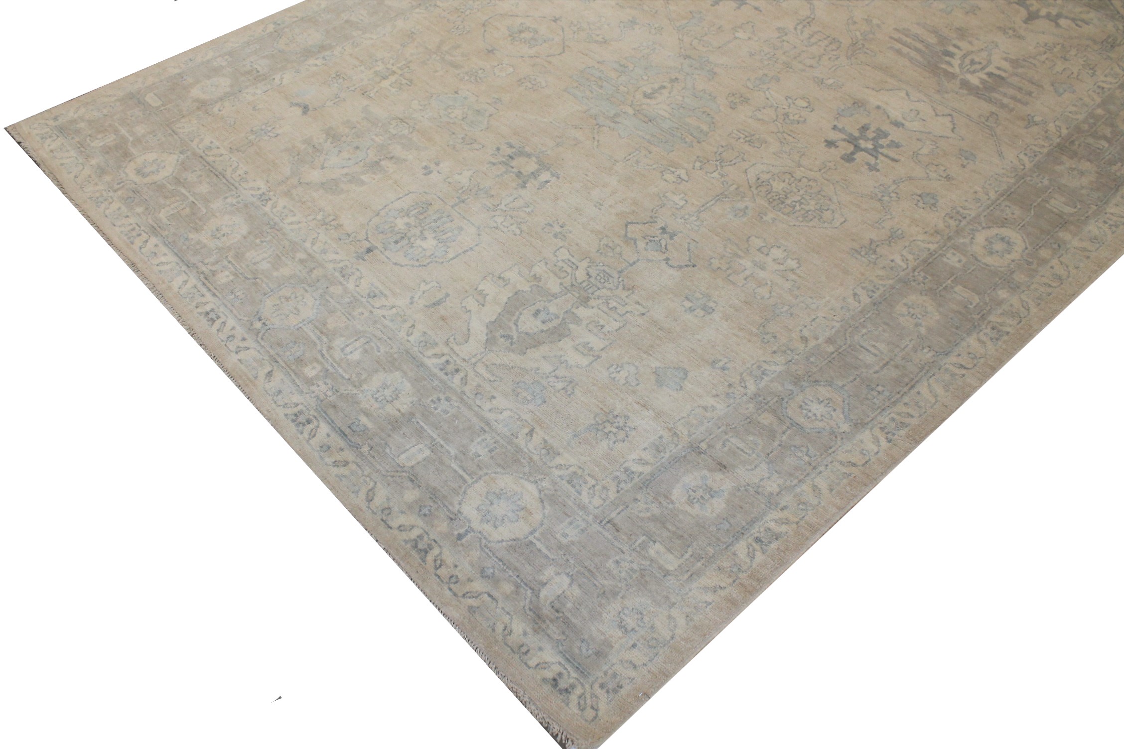 9x12 Oushak Hand Knotted Wool Area Rug - MR027921