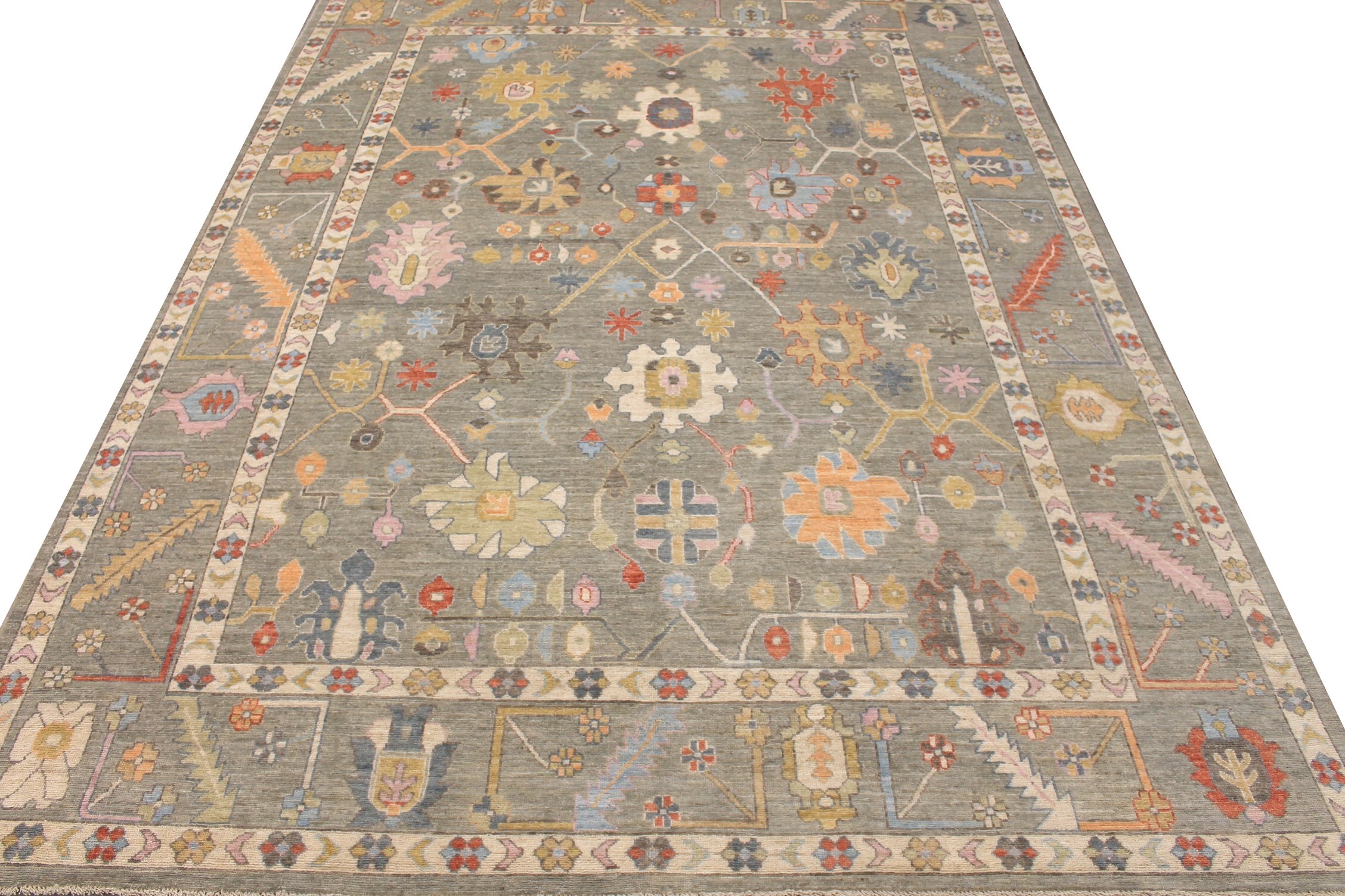10x14 Oushak Hand Knotted Wool Area Rug - MR027928