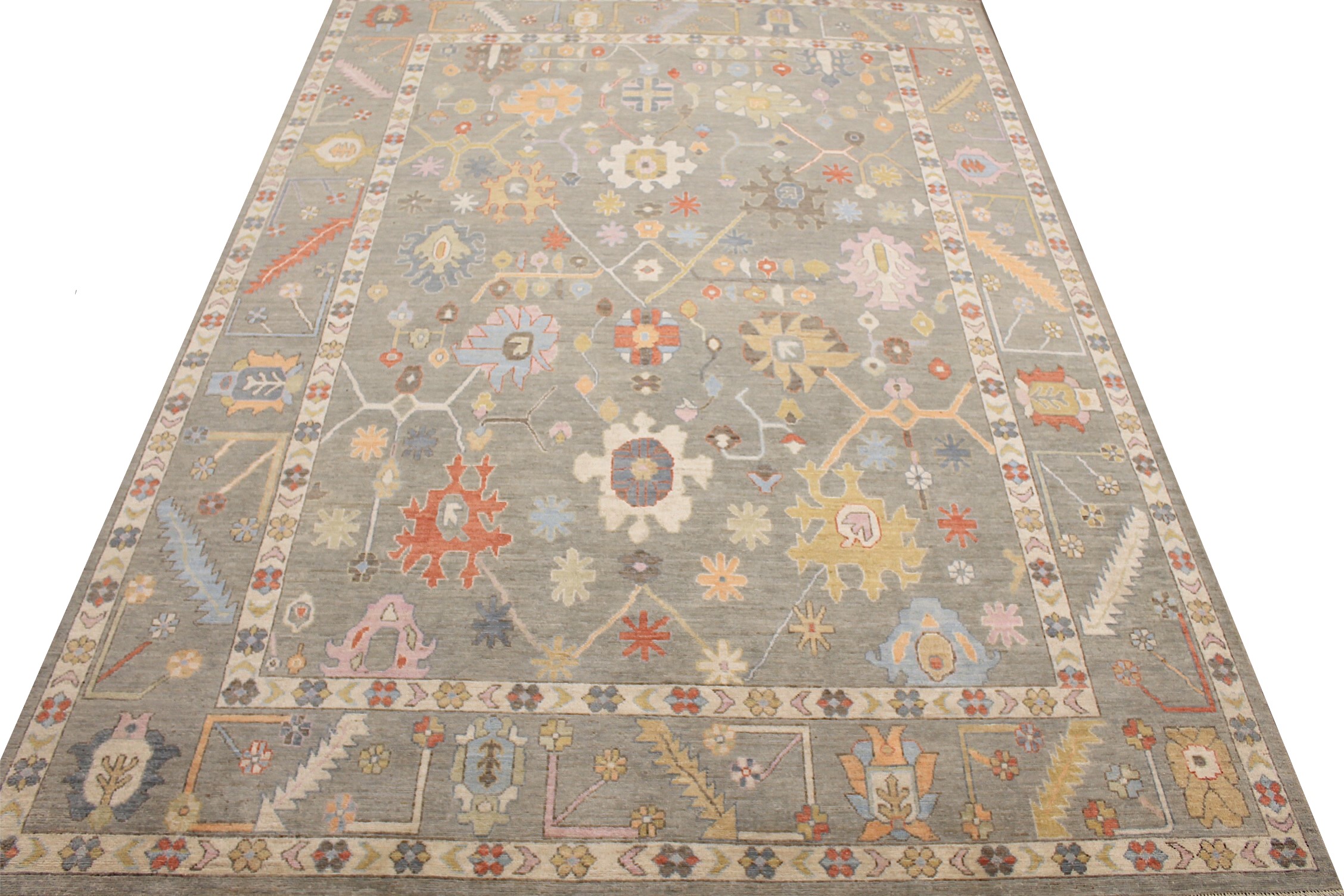 10x14 Oushak Hand Knotted Wool Area Rug - MR027928
