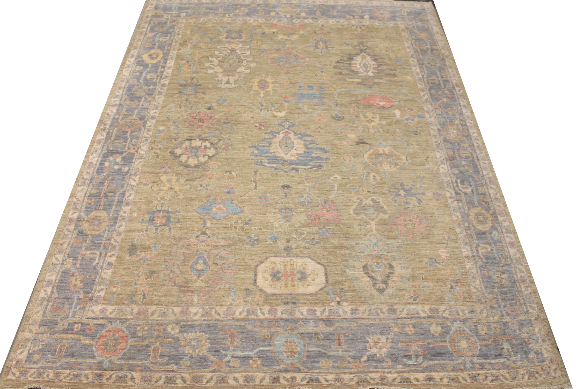 9x12 Oushak Hand Knotted Wool Area Rug - MR027931