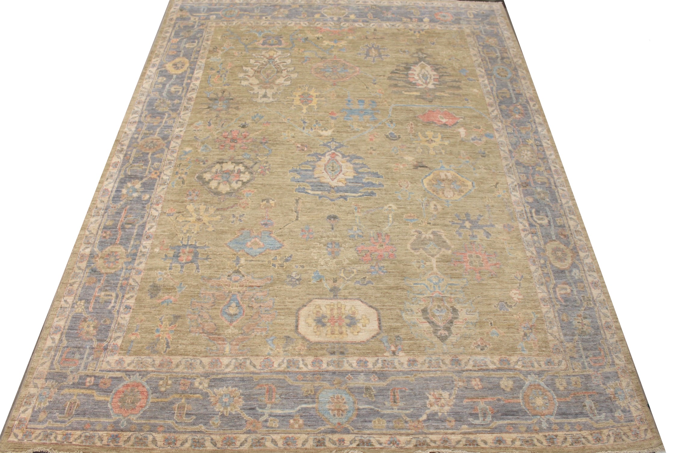 9x12 Oushak Hand Knotted Wool Area Rug - MR027931