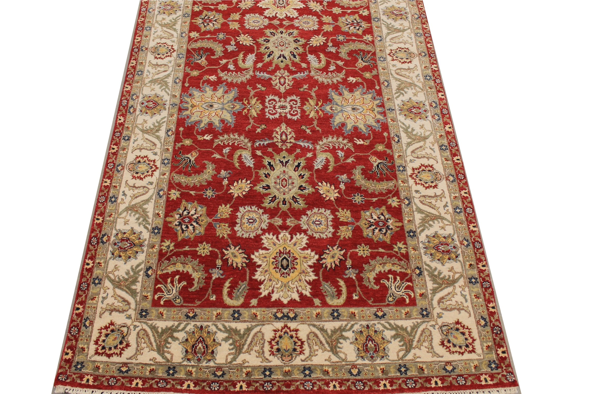 5x7/8 Traditional Hand Knotted Wool Area Rug - MR027989