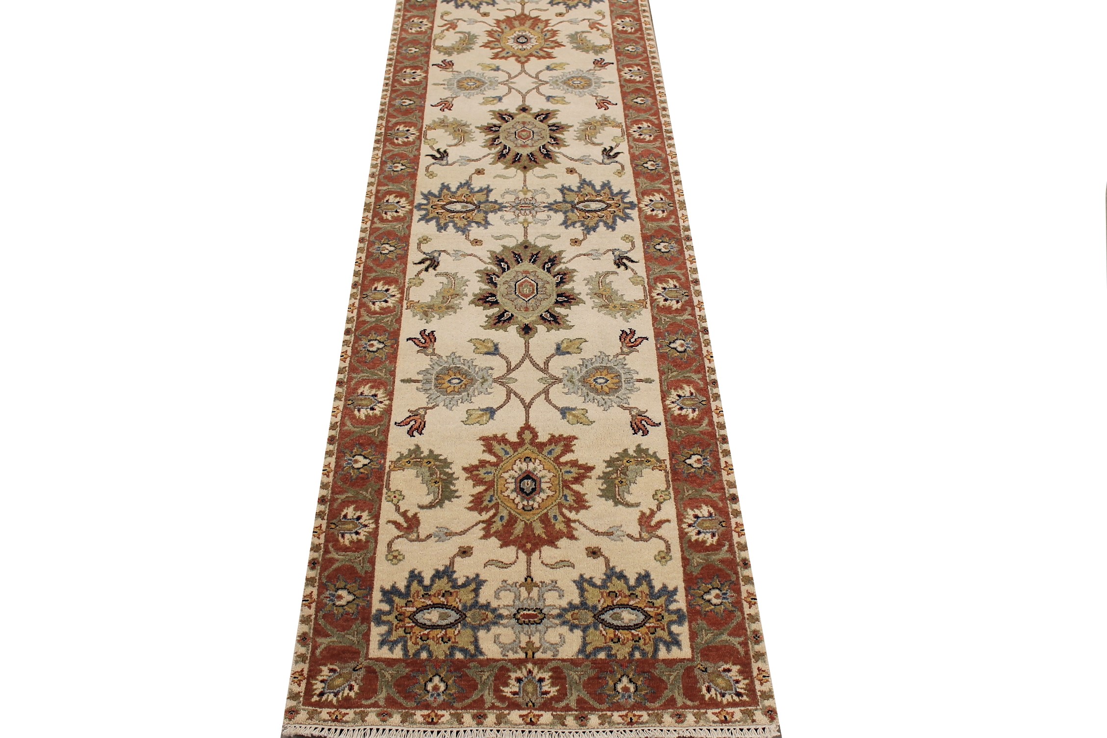 8 ft. Runner Traditional Hand Knotted Wool Area Rug - MR027992