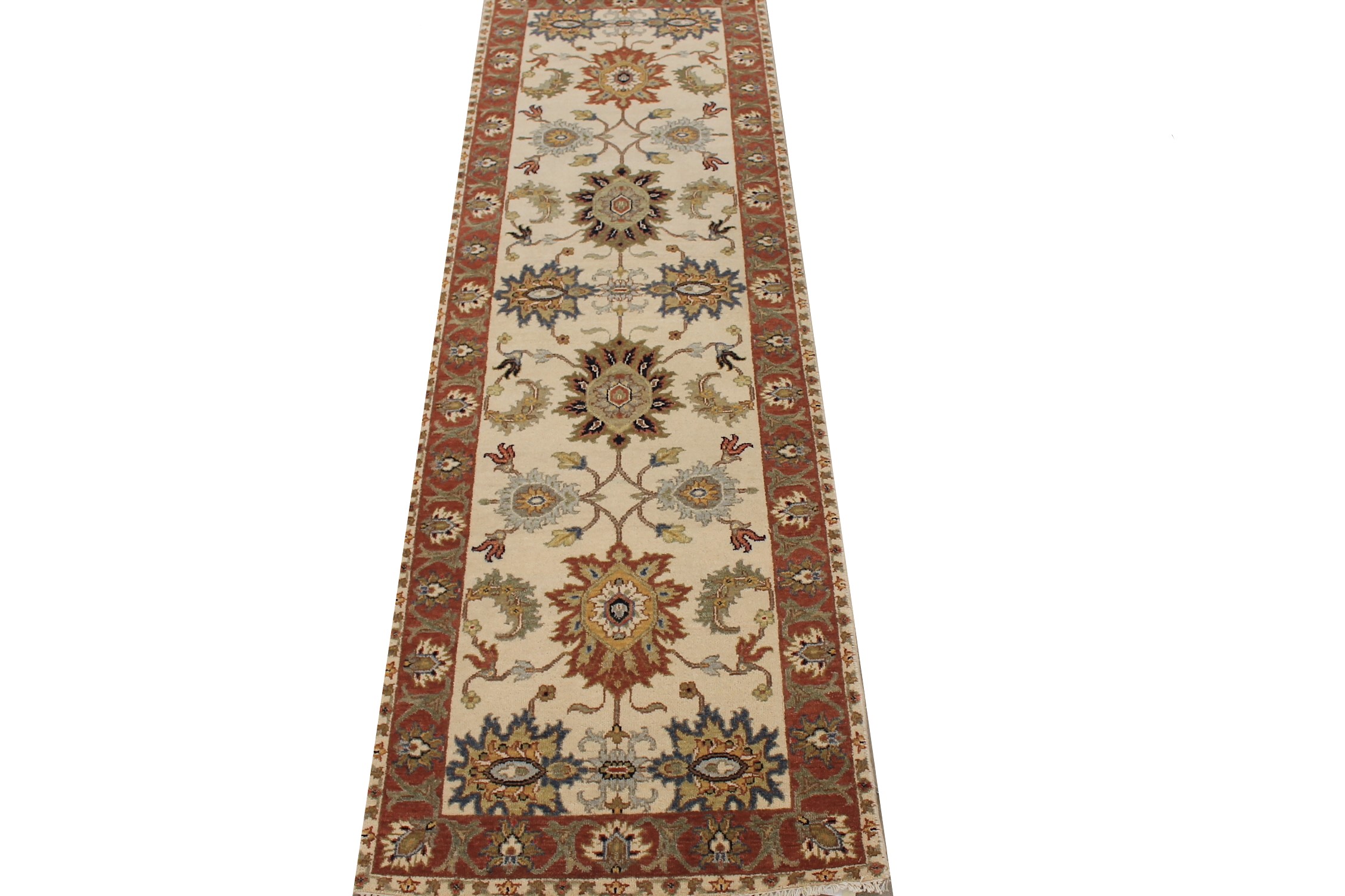 8 ft. Runner Traditional Hand Knotted Wool Area Rug - MR027993