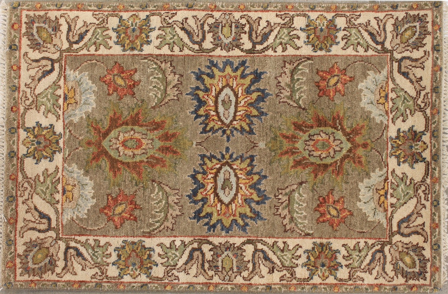 2X3 Traditional Hand Knotted Wool Area Rug - MR028004