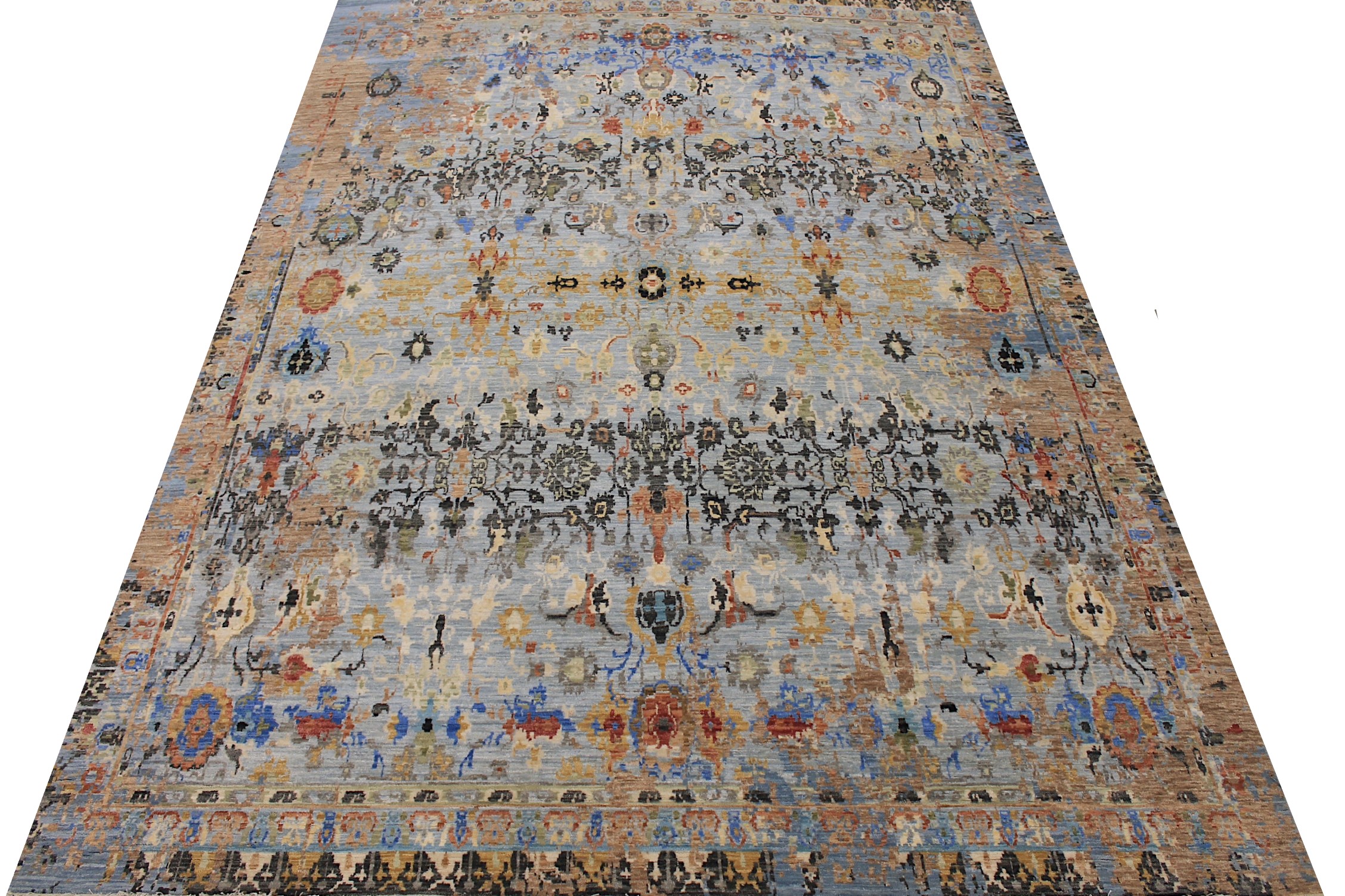 9x12 Transitional Hand Knotted Wool Area Rug - MR028020