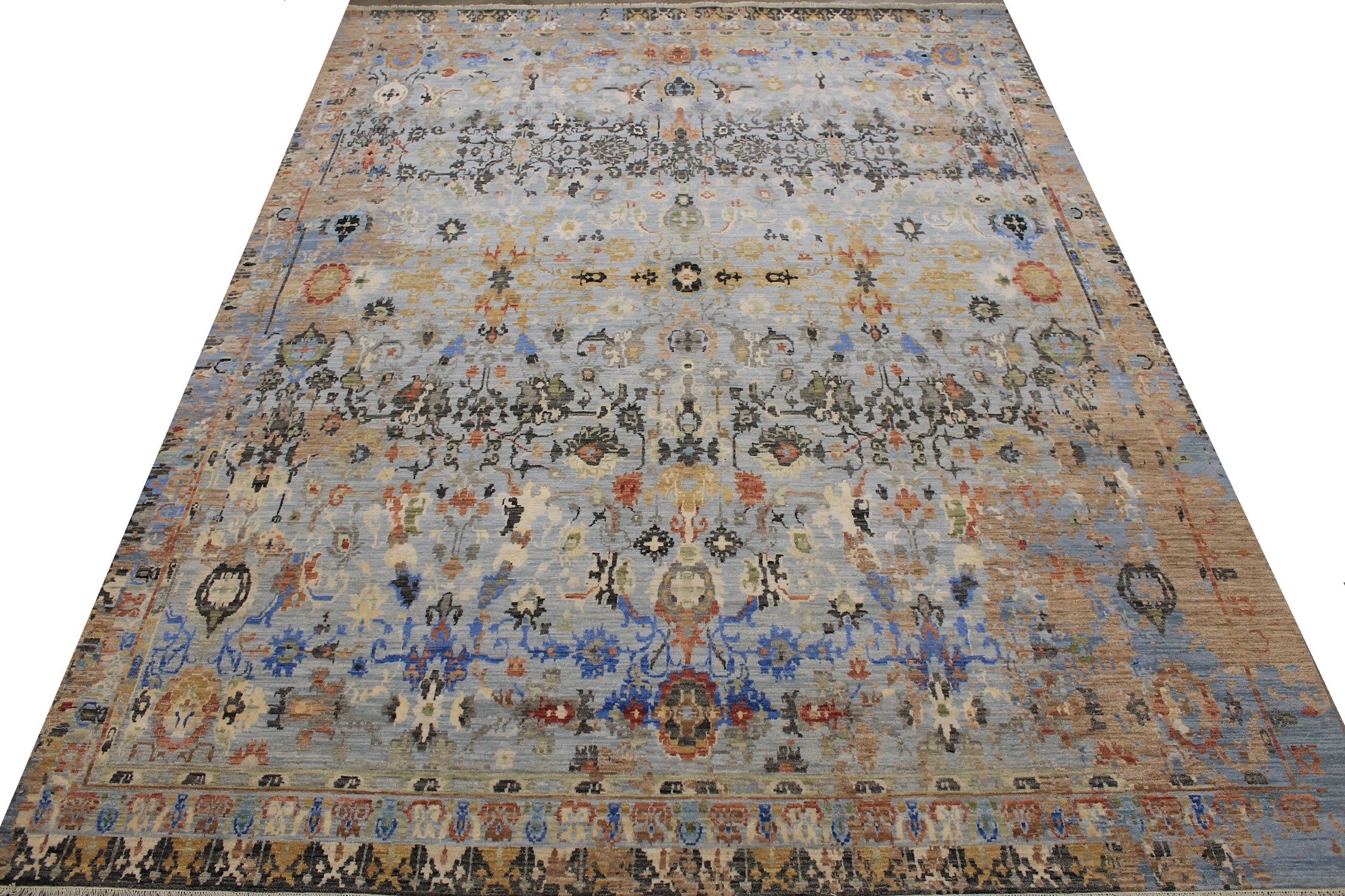 9x12 Transitional Hand Knotted Wool Area Rug - MR028020