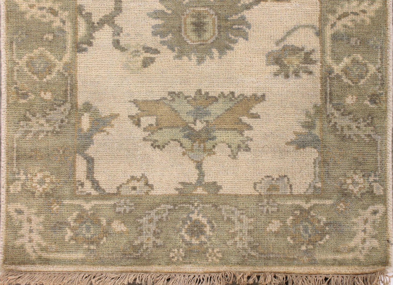 6 ft. Runner Oushak Hand Knotted Wool Area Rug - MR028070