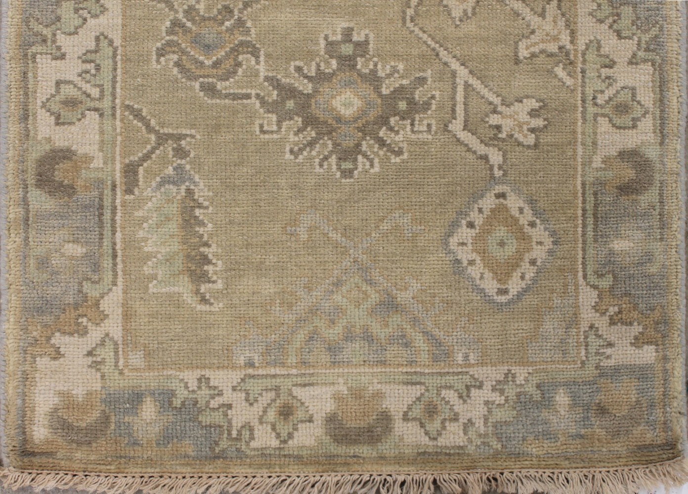 12 ft. Runner Oushak Hand Knotted Wool Area Rug - MR028072