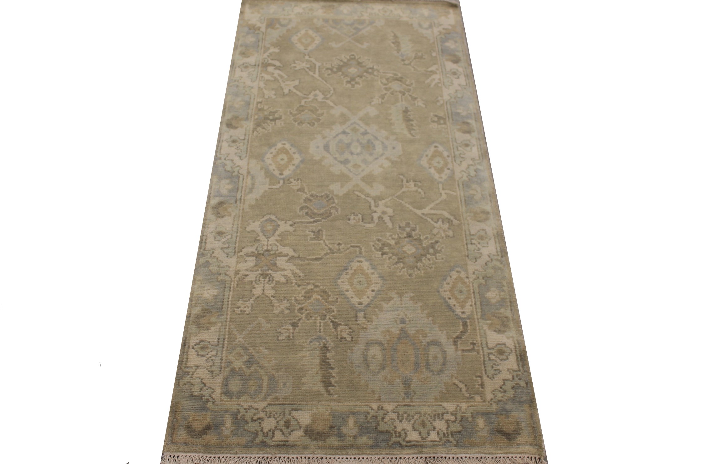 6 ft. Runner Oushak Hand Knotted Wool Area Rug - MR028074