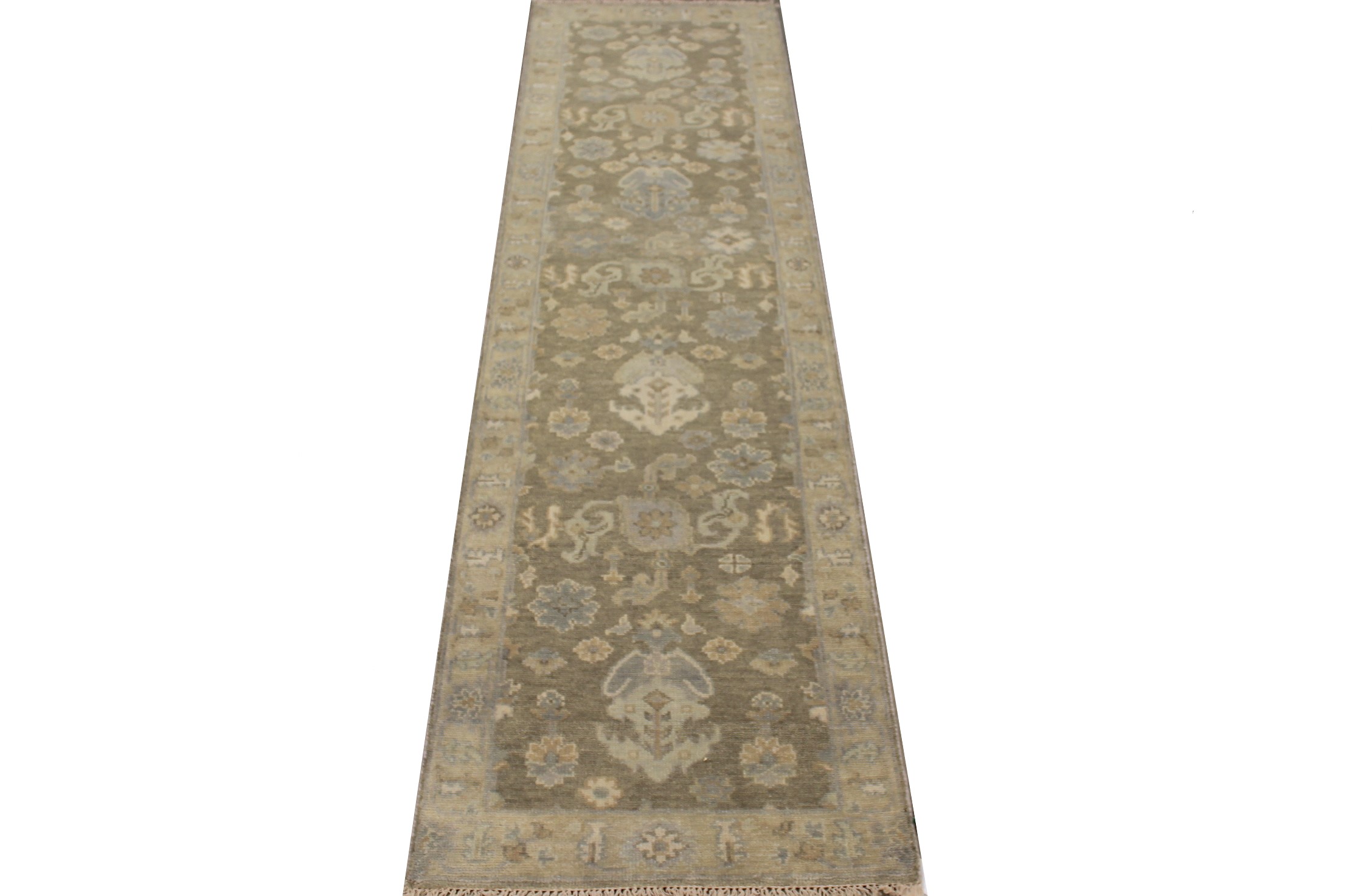 10 ft. Runner Oushak Hand Knotted Wool Area Rug - MR028076