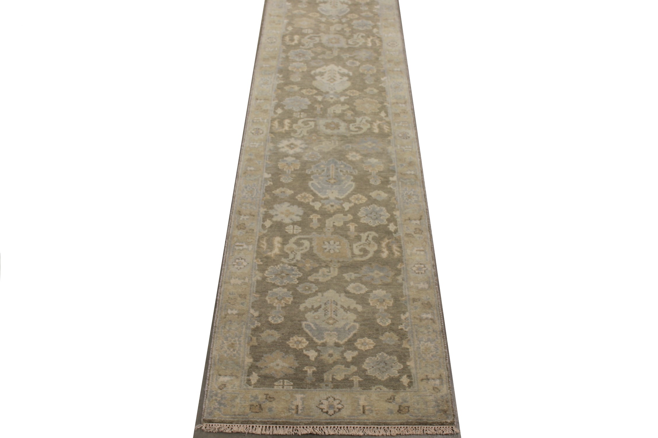 10 ft. Runner Oushak Hand Knotted Wool Area Rug - MR028076