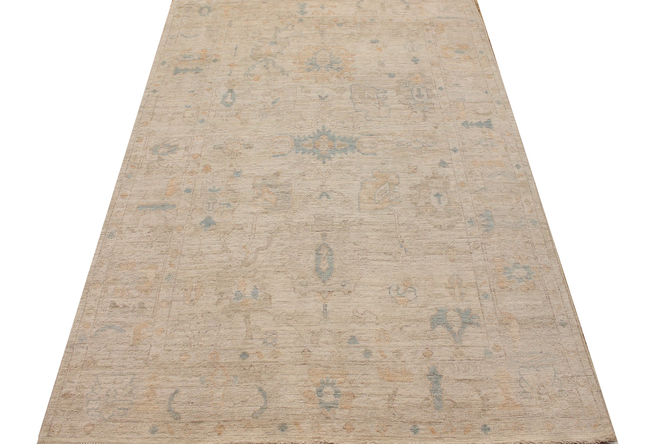 6x9 Oushak Hand Knotted Wool Area Rug - MR028082