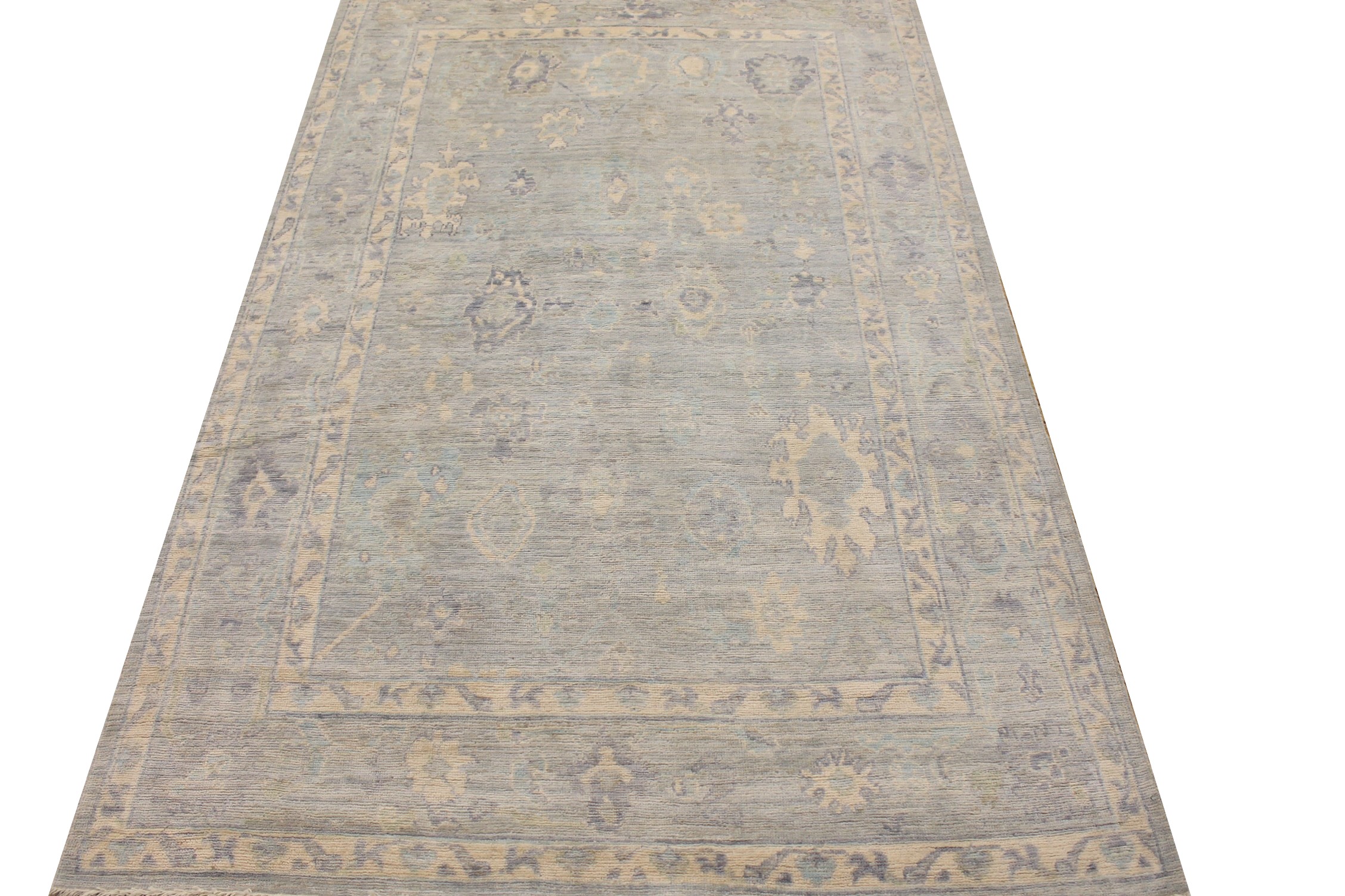 6x9 Oushak Hand Knotted Wool Area Rug - MR028083