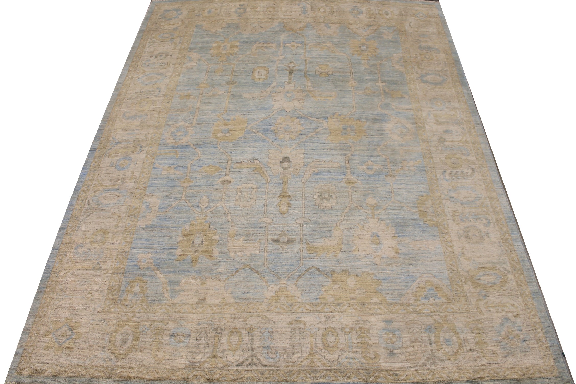 9x12 Oushak Hand Knotted Wool Area Rug - MR028091