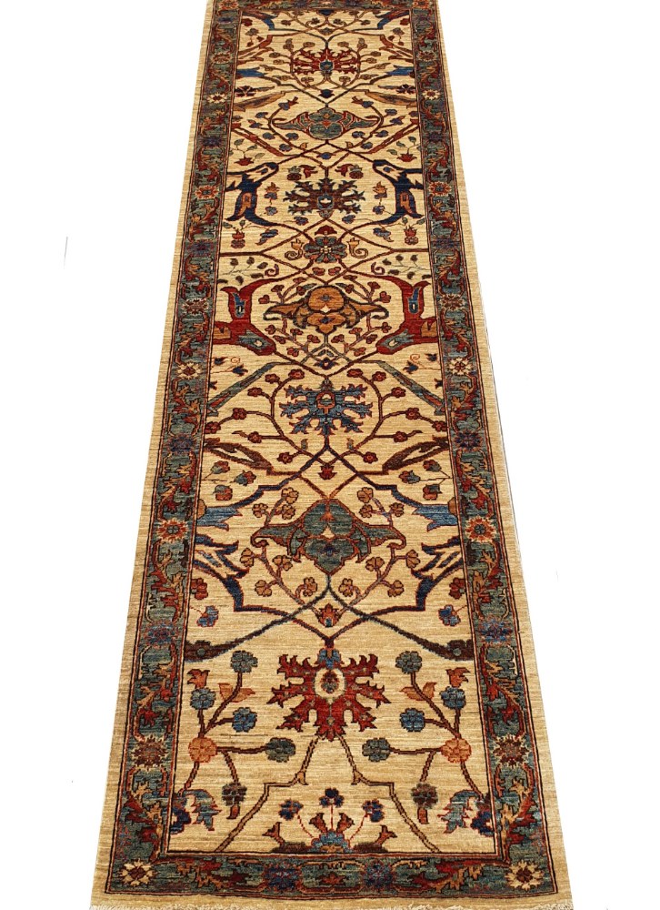 10 ft. Runner Aryana & Antique Revivals Hand Knotted Wool Area Rug - MR028165