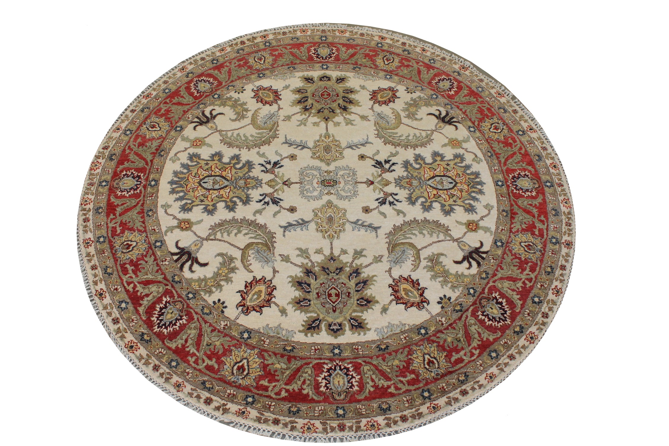 6 ft. - 7 ft. Round & Square Traditional Hand Knotted Wool Area Rug - MR028206