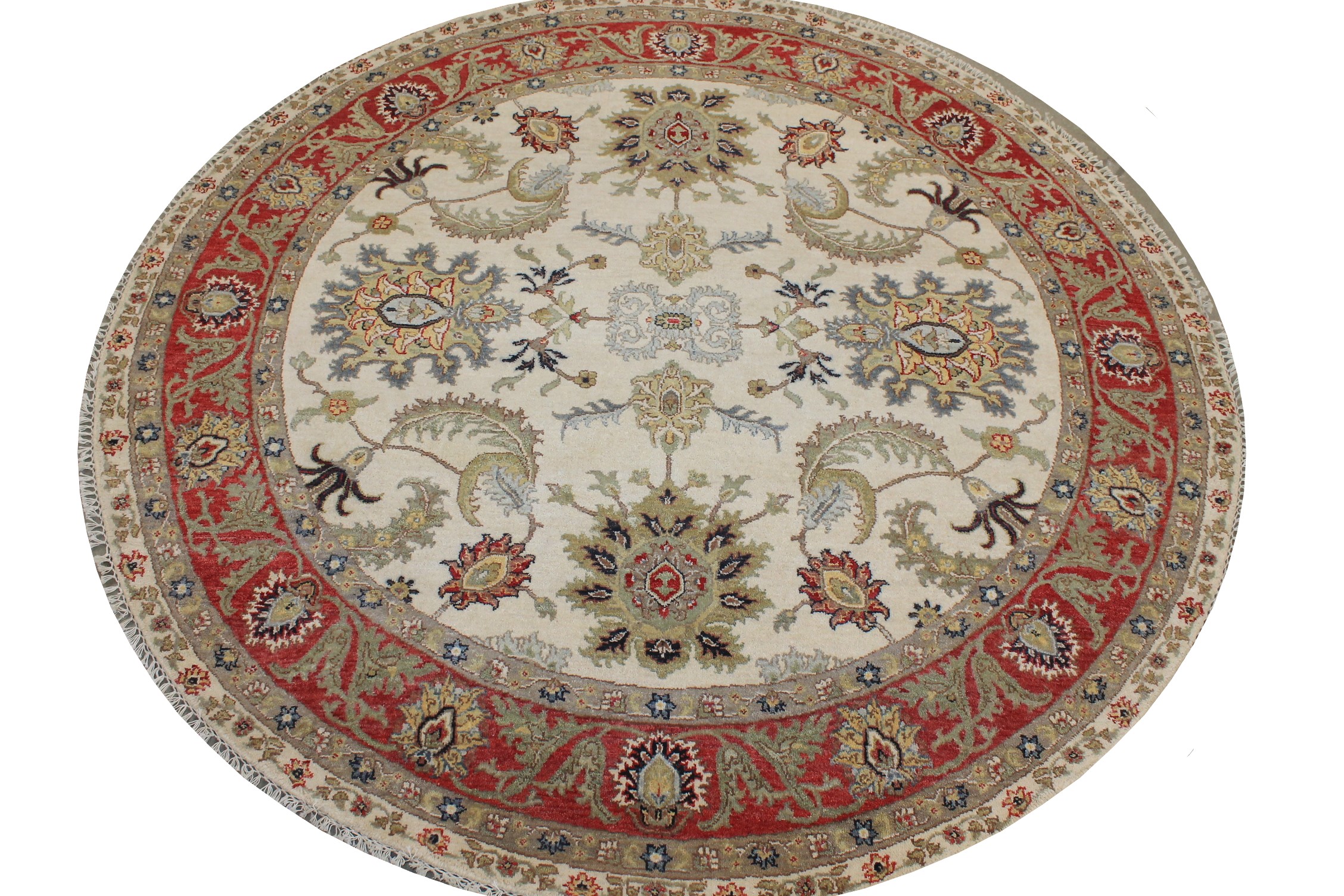 6 ft. - 7 ft. Round & Square Traditional Hand Knotted Wool Area Rug - MR028206