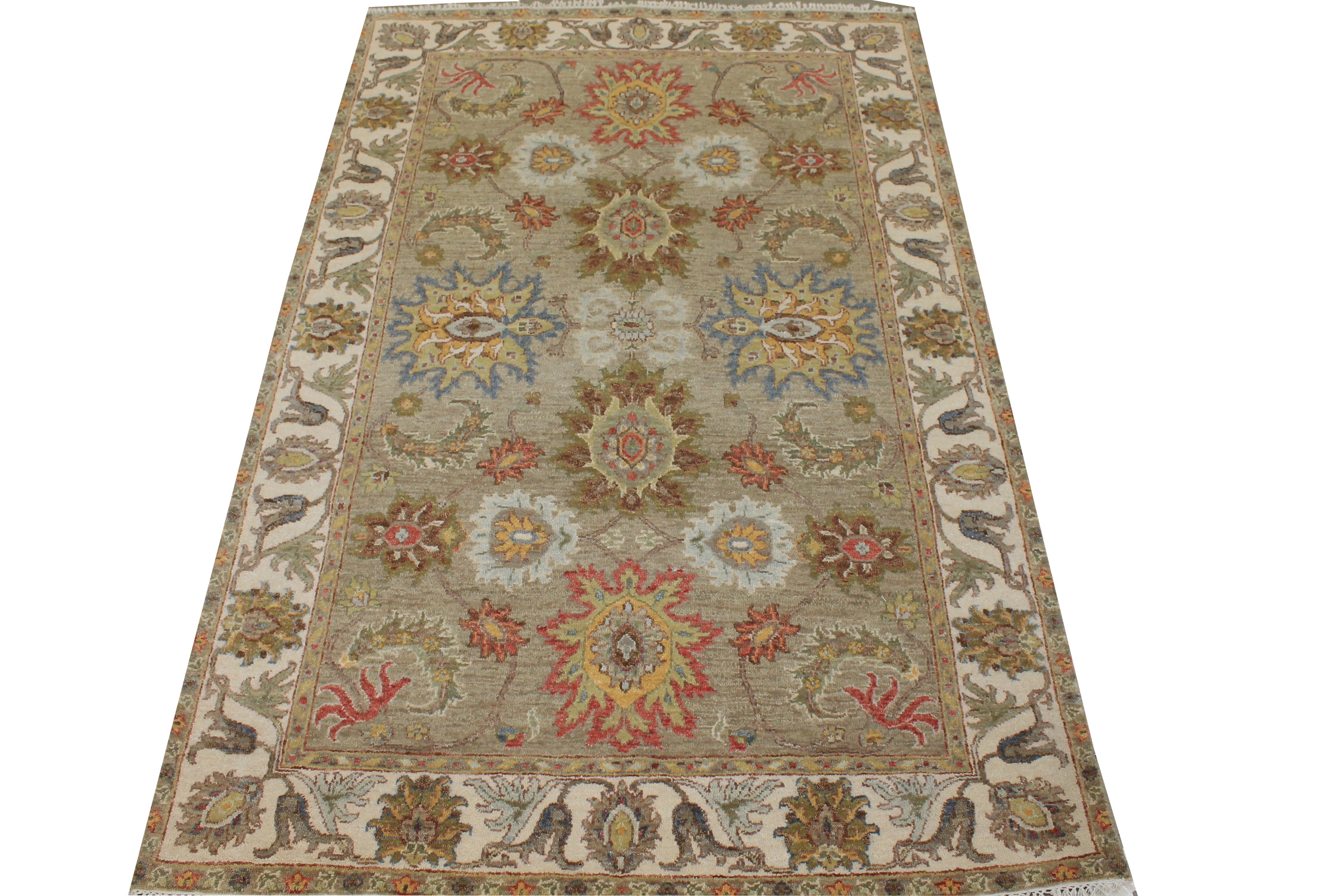 4x6 Traditional Hand Knotted Wool Area Rug - MR028209