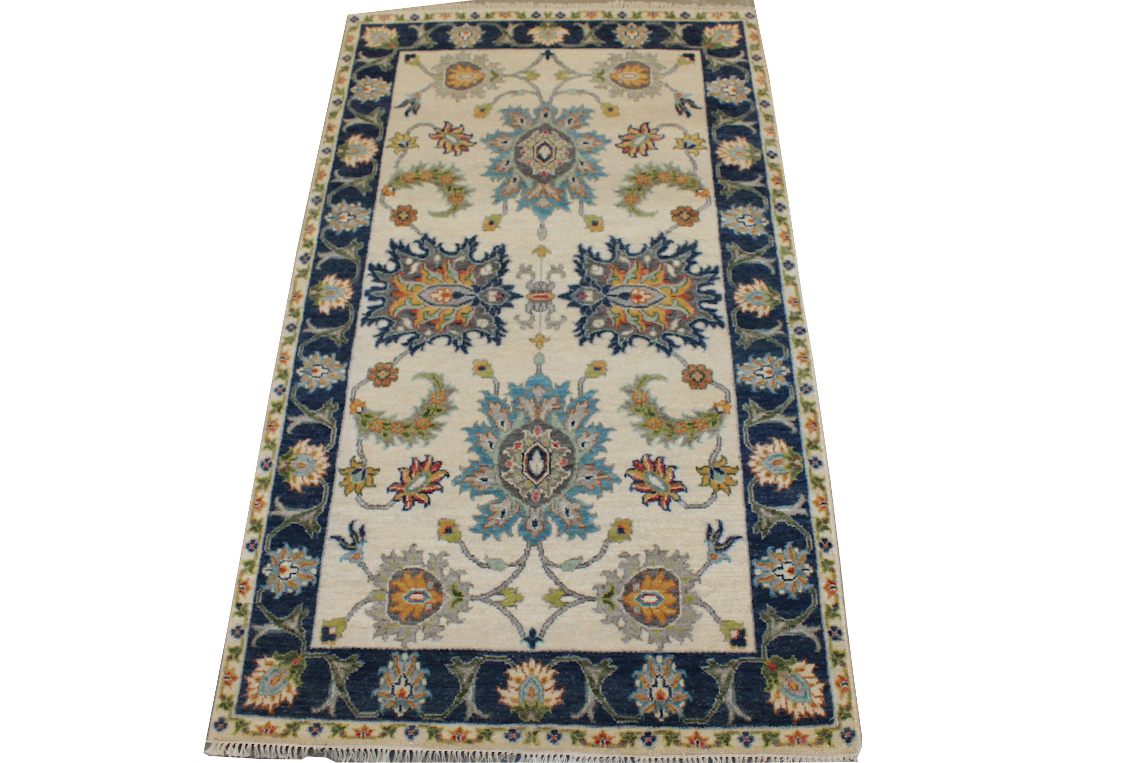 3x5 Traditional Hand Knotted Wool Area Rug - MR028215