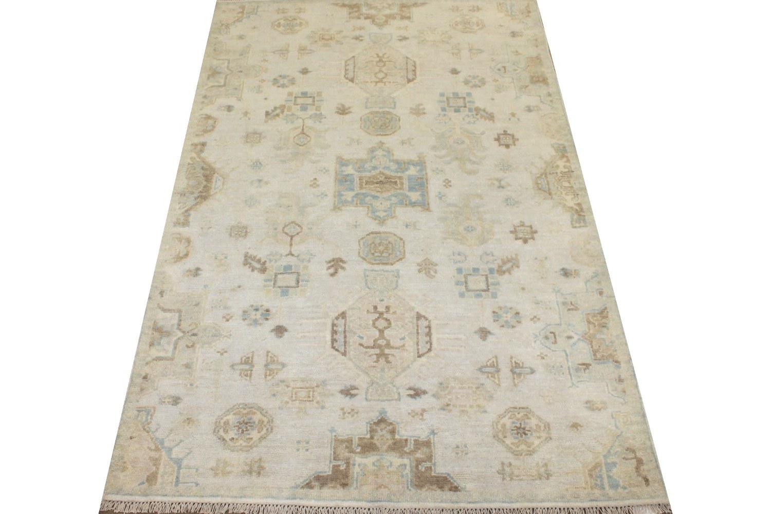 4x6 Oushak Hand Knotted Wool Area Rug - MR028318