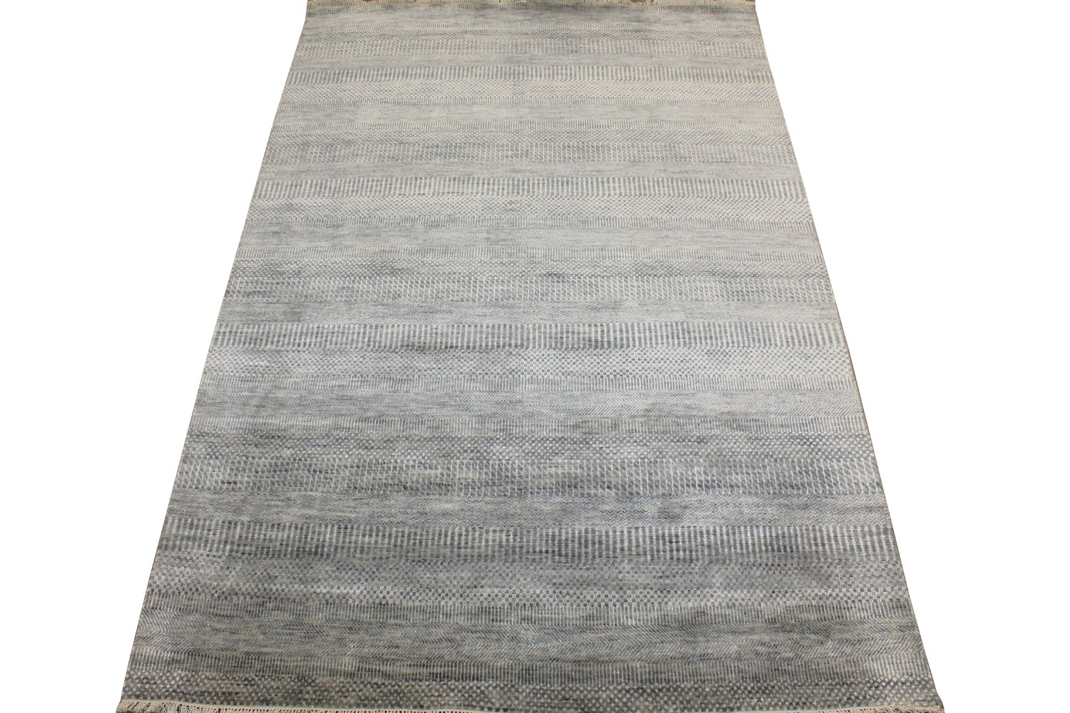 6x9 Casual Hand Knotted Wool Area Rug - MR028384