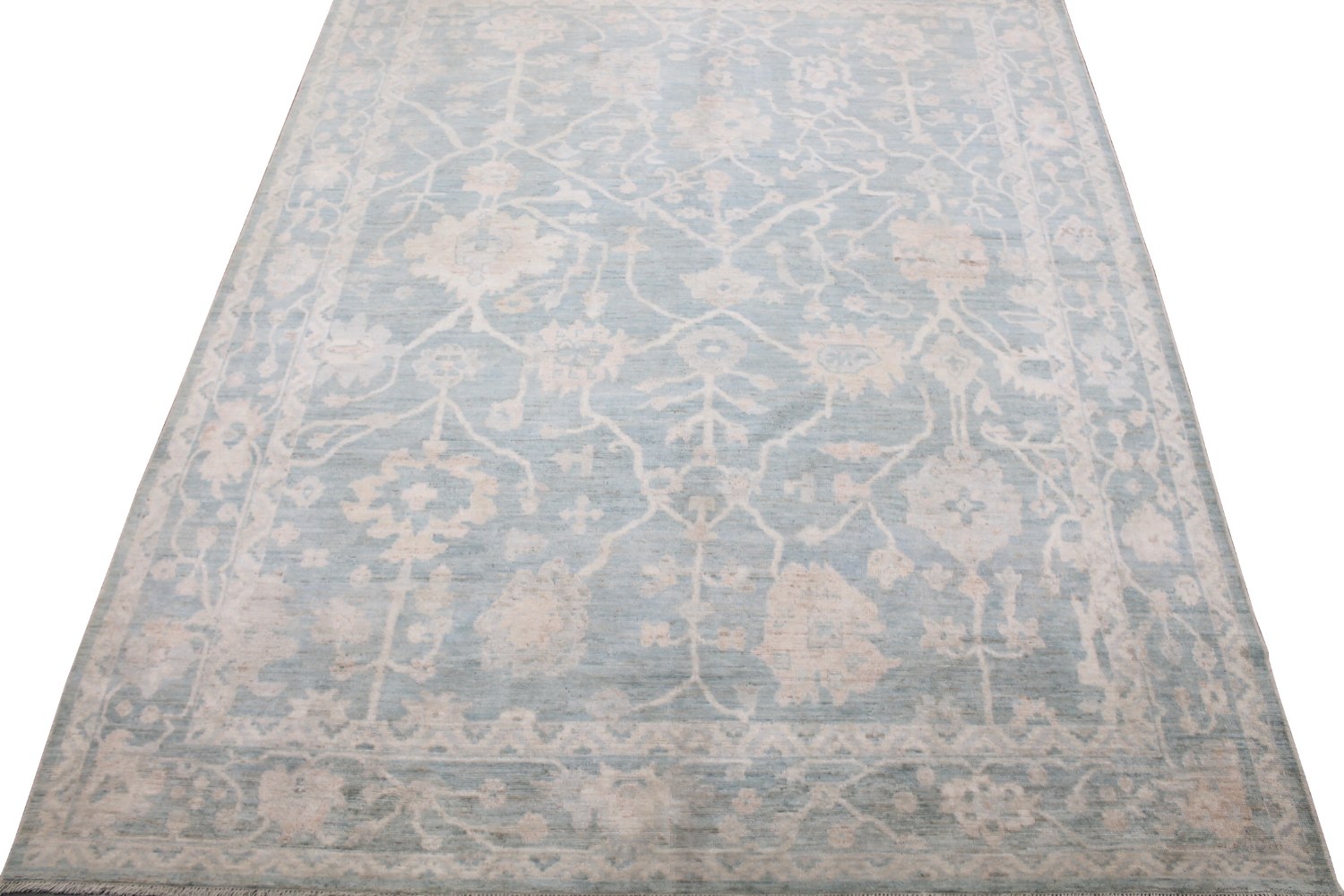 9x12 Oushak Hand Knotted Wool Area Rug - MR028428