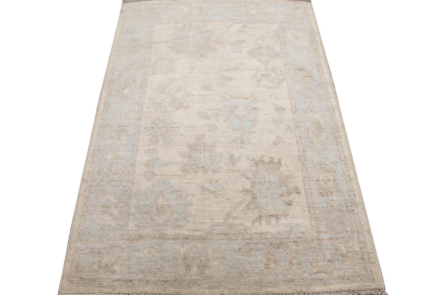 4x6 Oushak Hand Knotted Wool Area Rug - MR028474