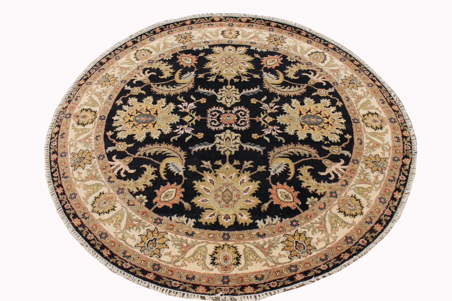 6 ft. - 7 ft. Round & Square Traditional Hand Knotted Wool Area Rug - MR028561